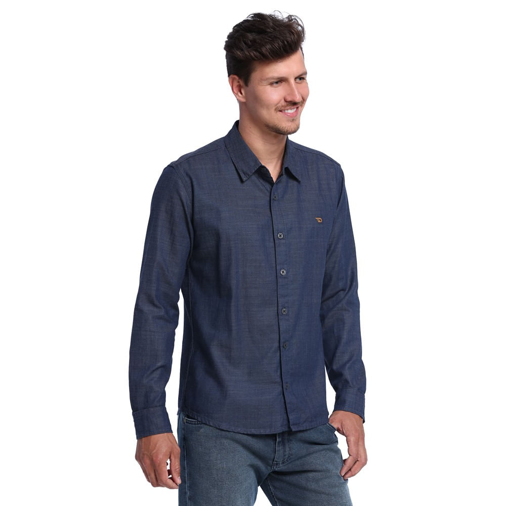 Camisa Feminina Jeans Bolsos Marisa | Marisa
