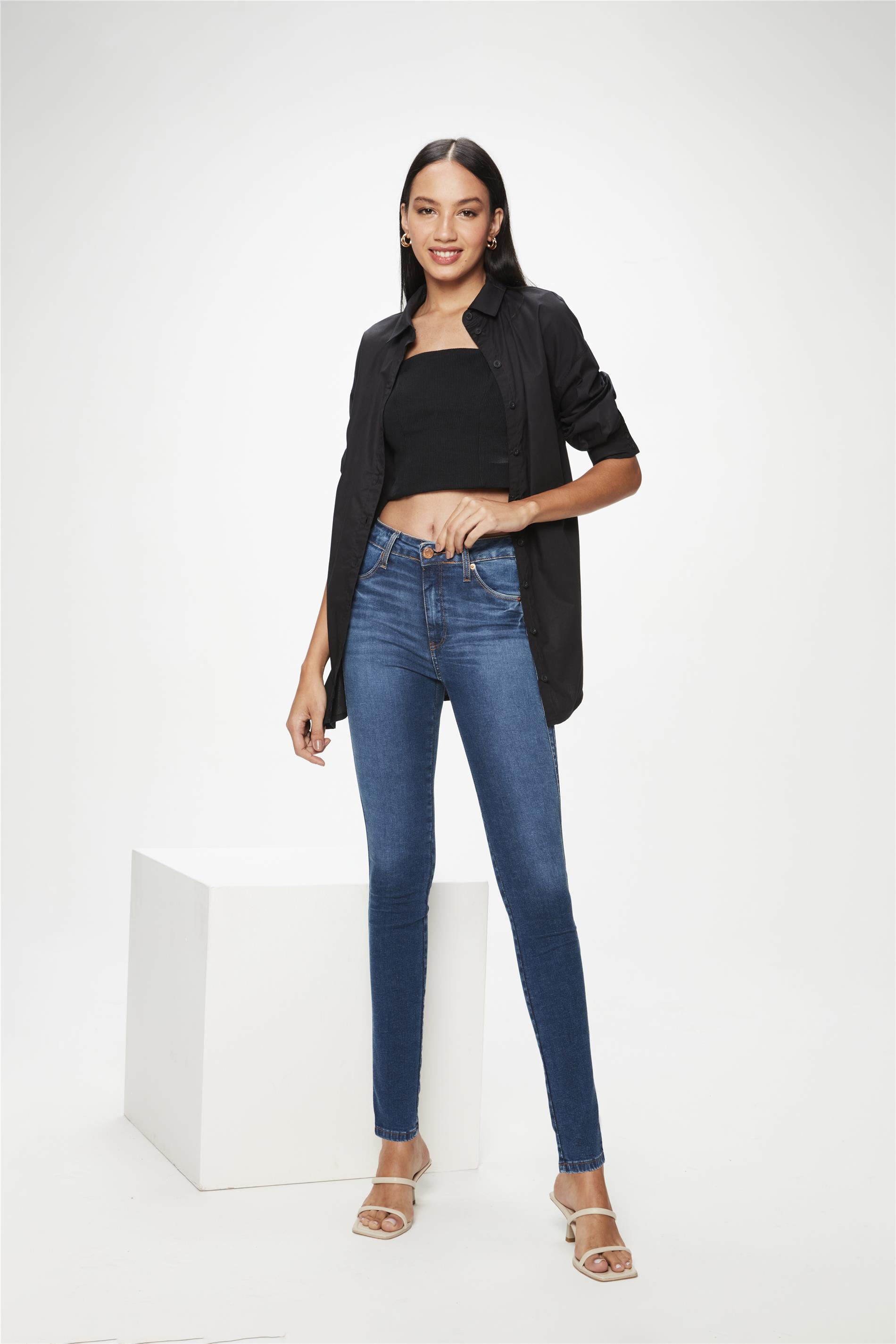 Calça Jeans Jegging C1 com Recortes