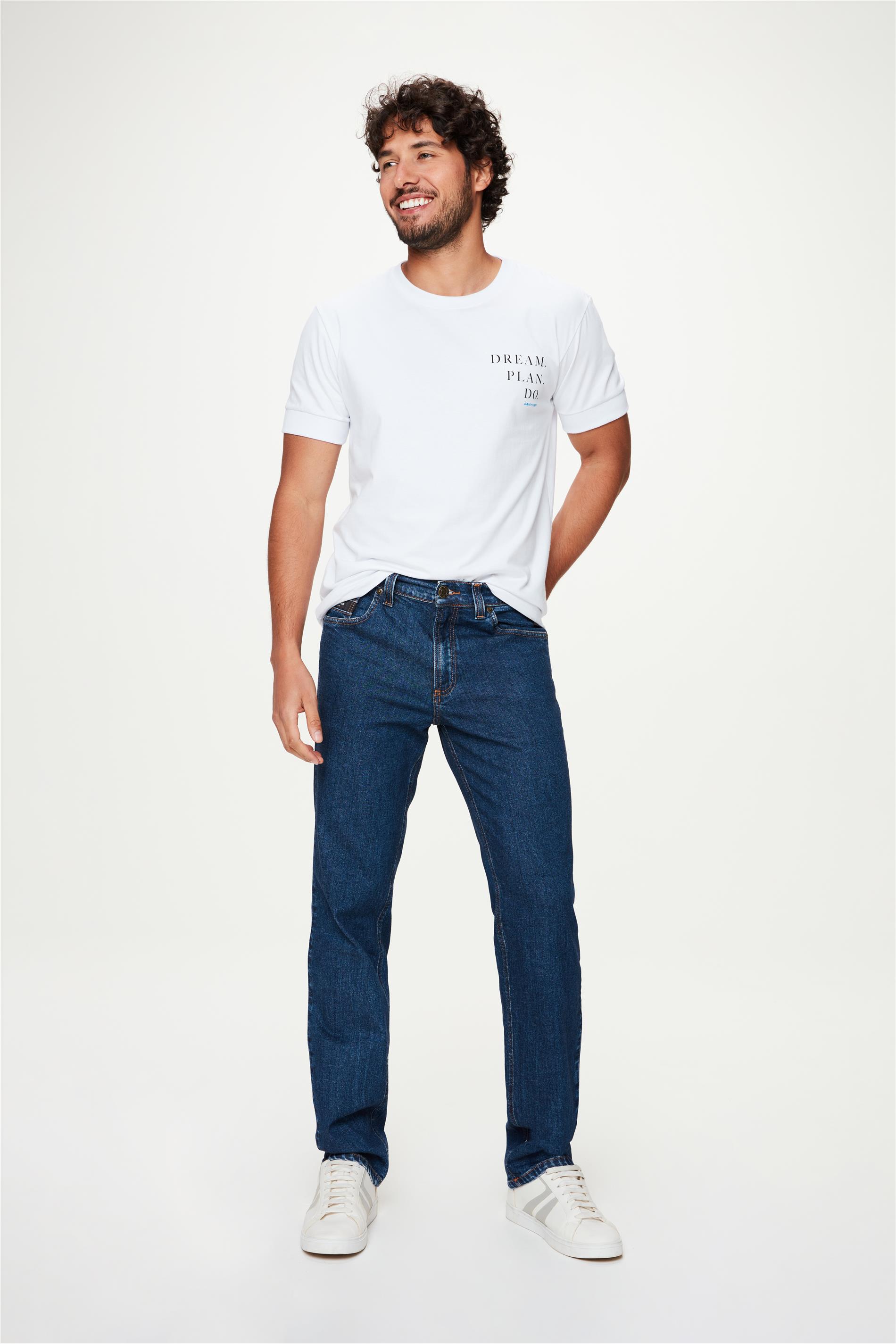 Calça Jeans Escuro Reta G3 C2 Masculina