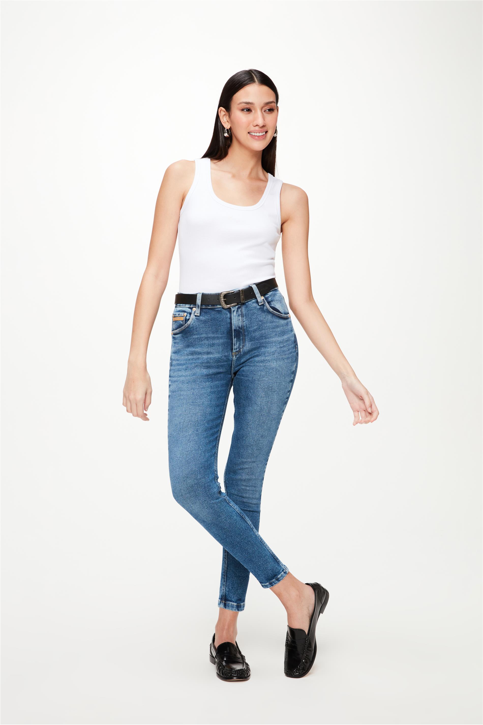Calça Jeans Jegging Bolso Diferenciado