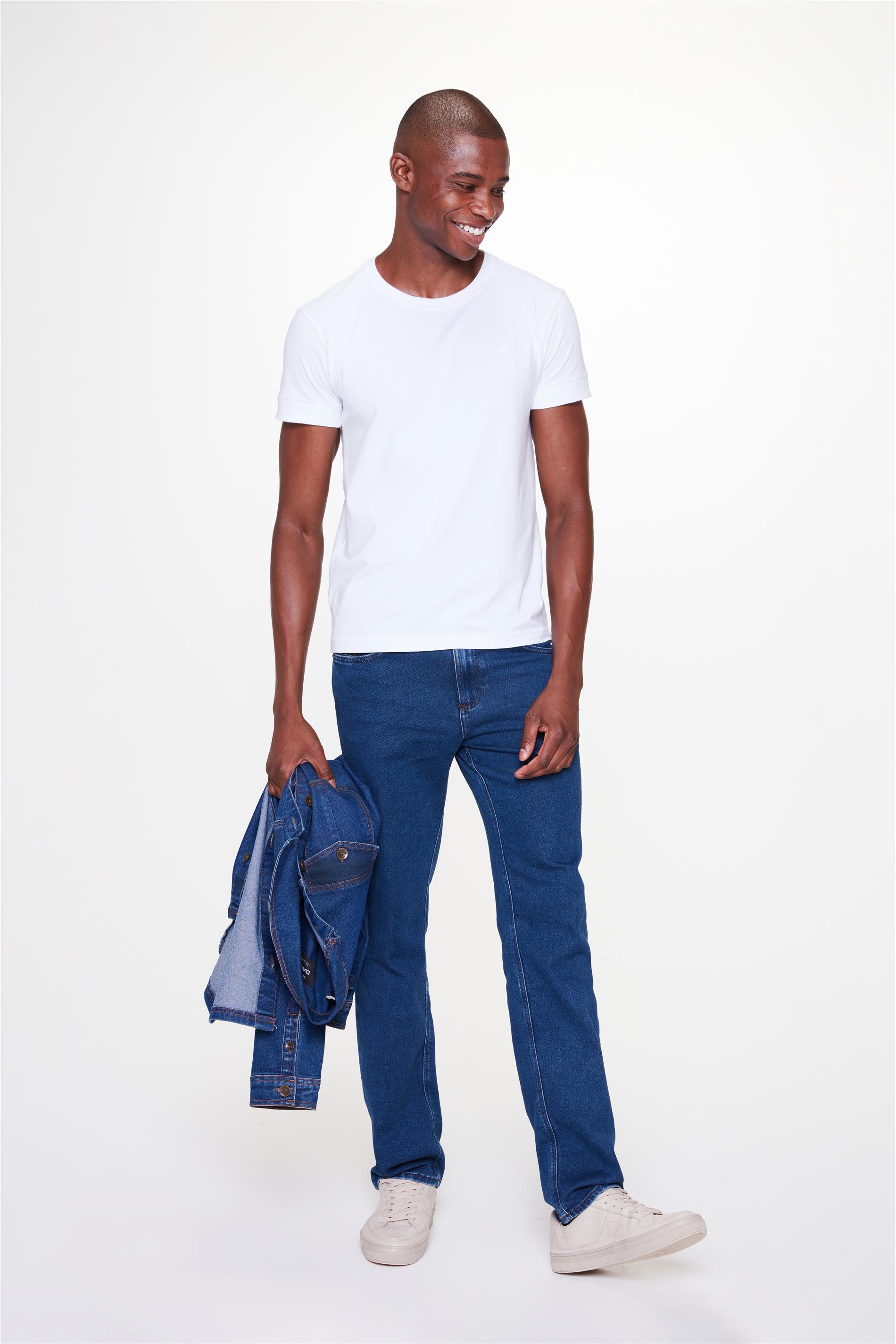 Calça Jeans Escura Reta Masculina G3 C2