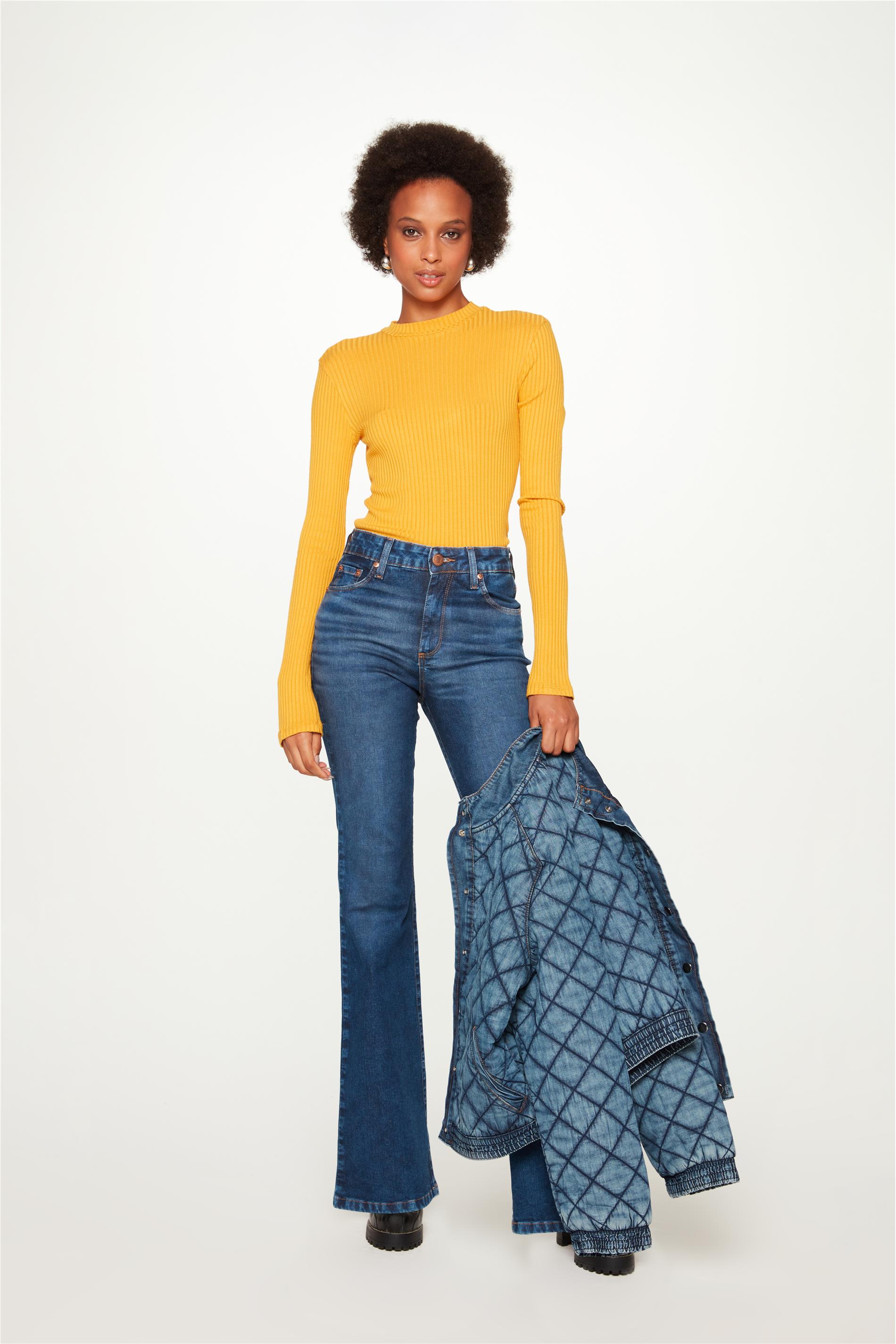 Calça Jeans Boot Cut com Marcações G4 C2