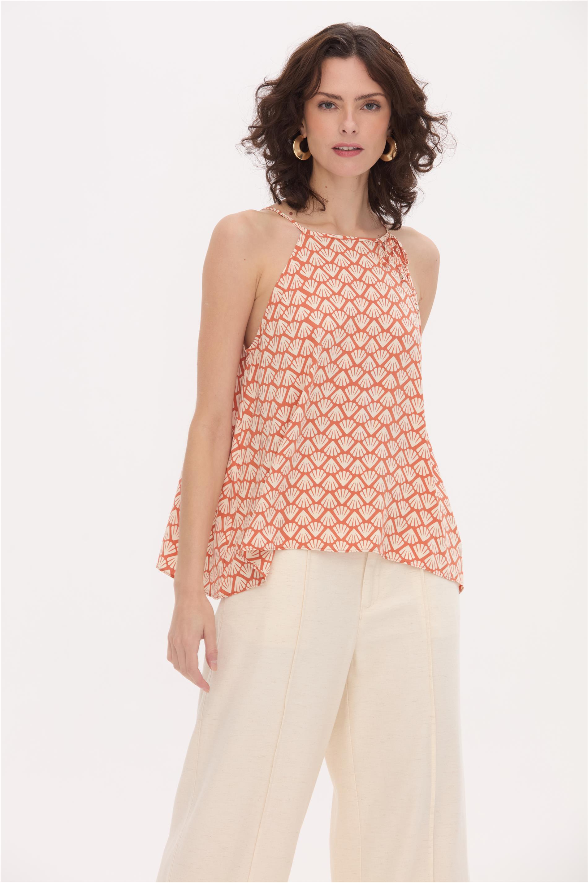 Blusa Feminina em Viscose Estampada