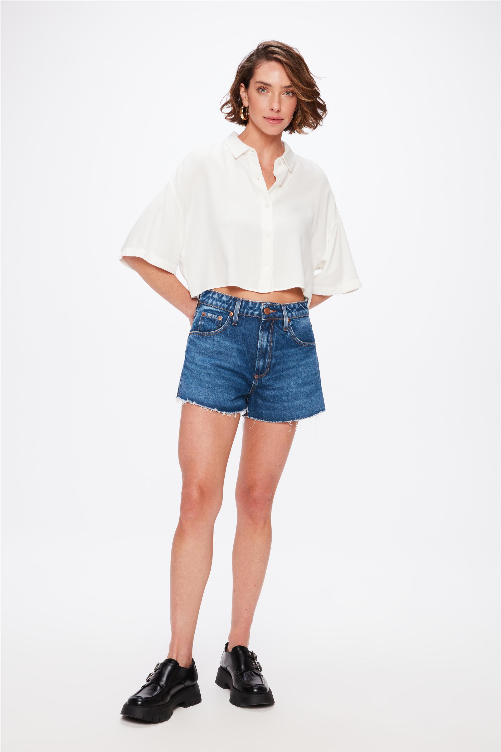 Short Jeans Mom G5 Cintura Alta
