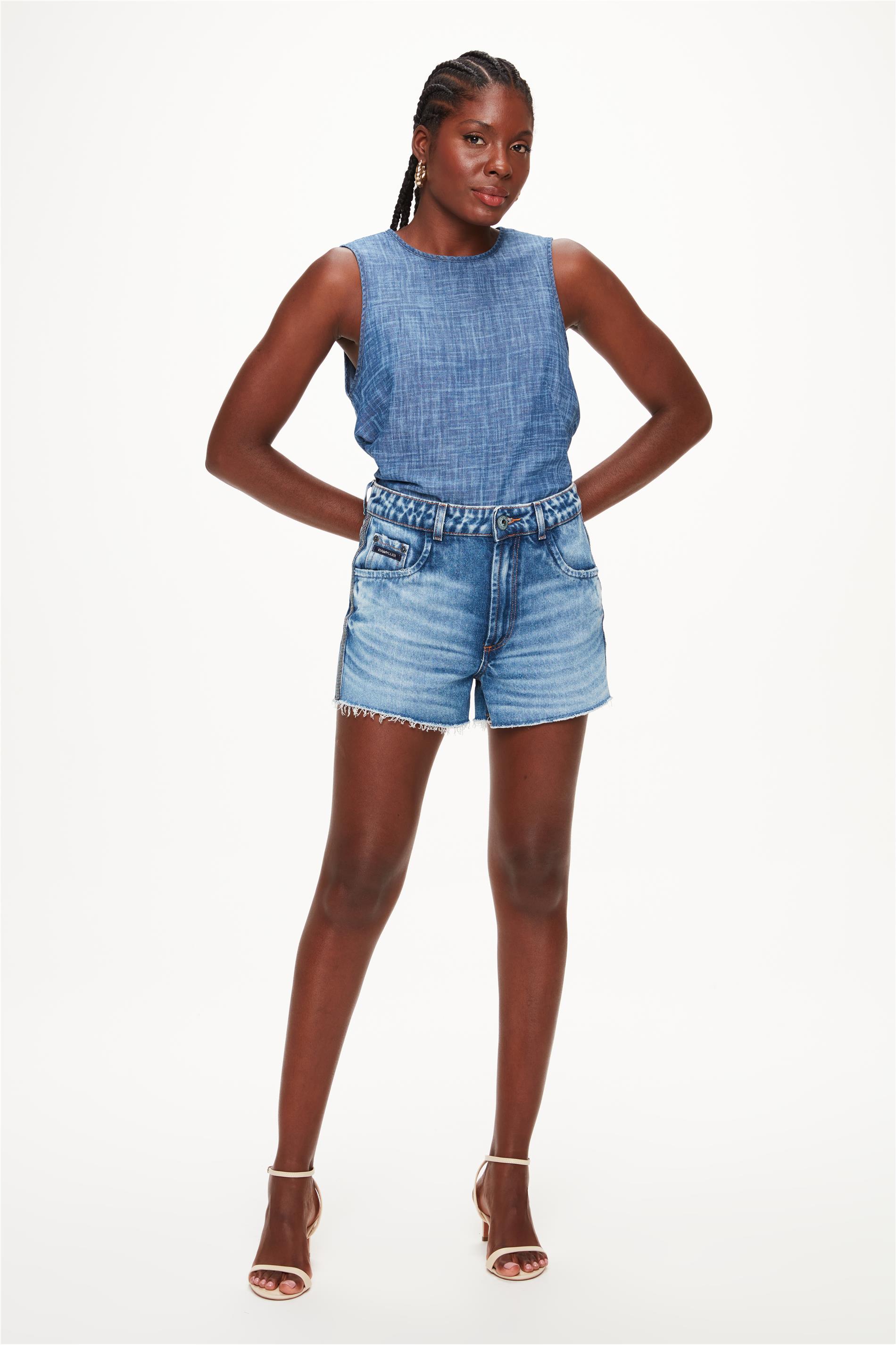 Short Jeans G4 Mini com Strass