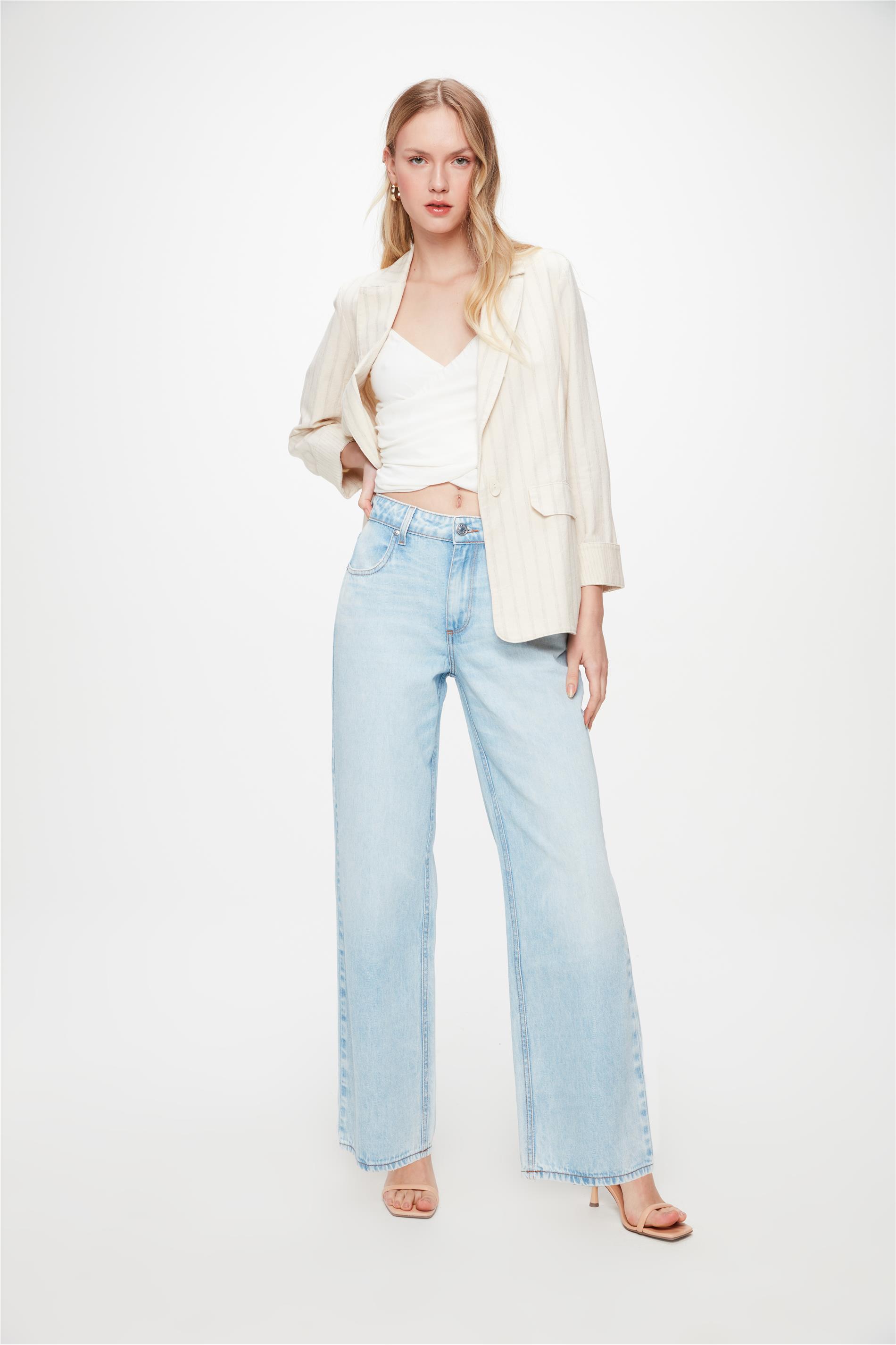 Calça Jeans Wide Leg G4 C1 Feminina