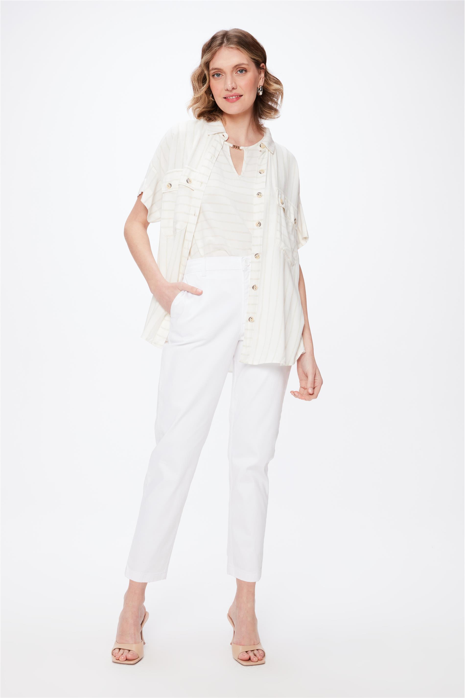Calça Feminina Chino G4 Cropped