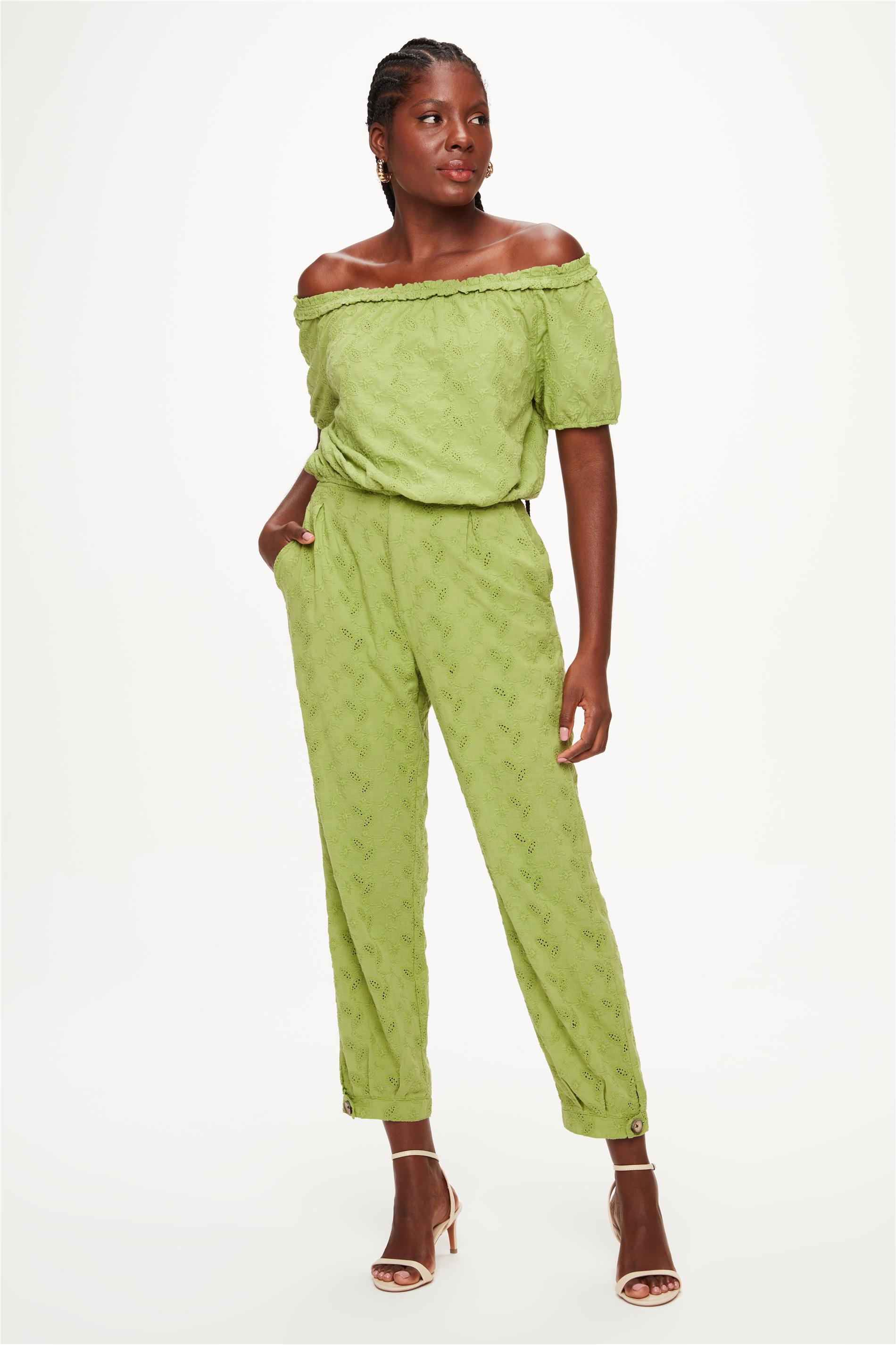 Calça Slim Cropped de Laise