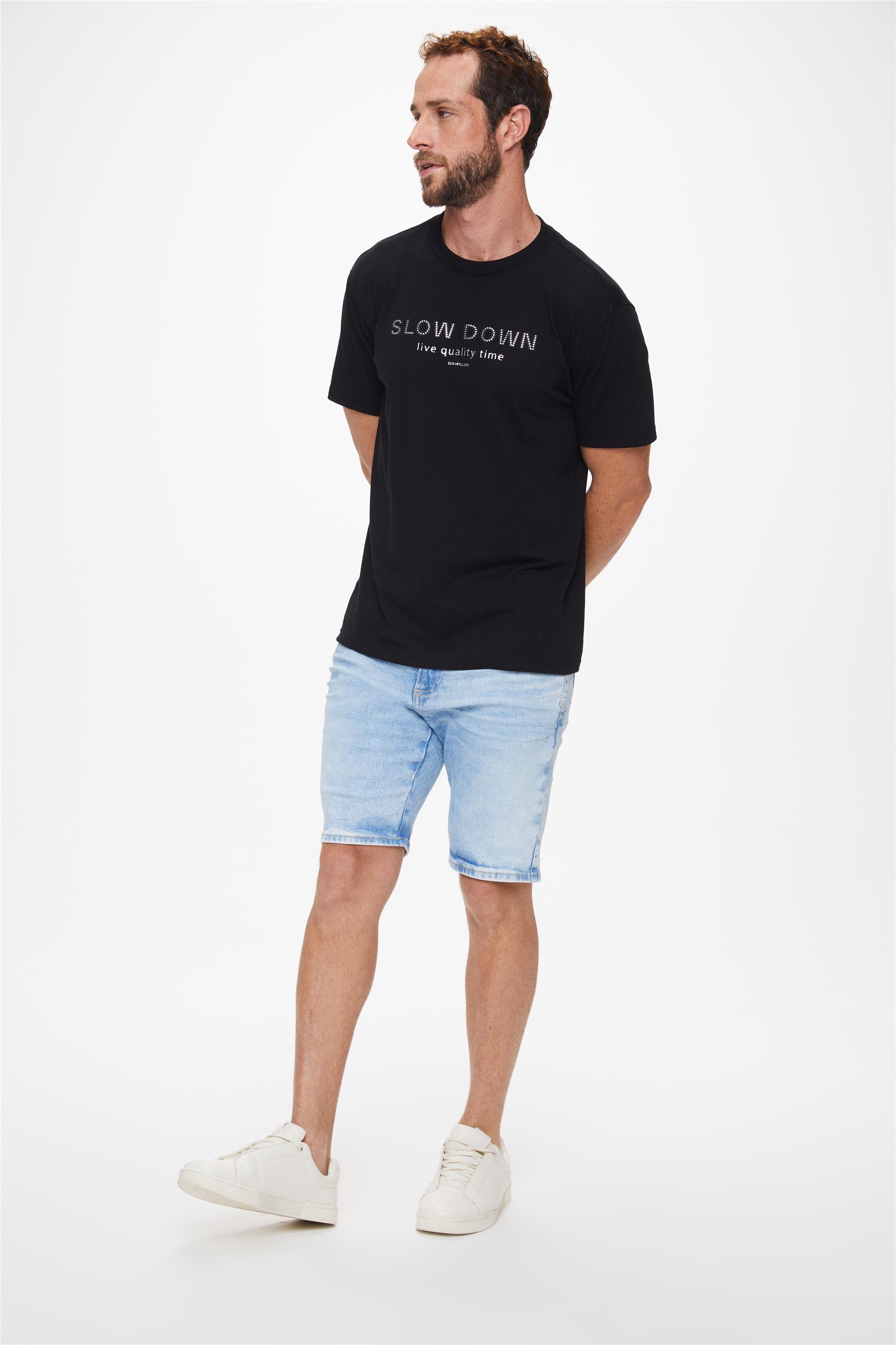 Bermuda Skinny com Marcações Cor Clara