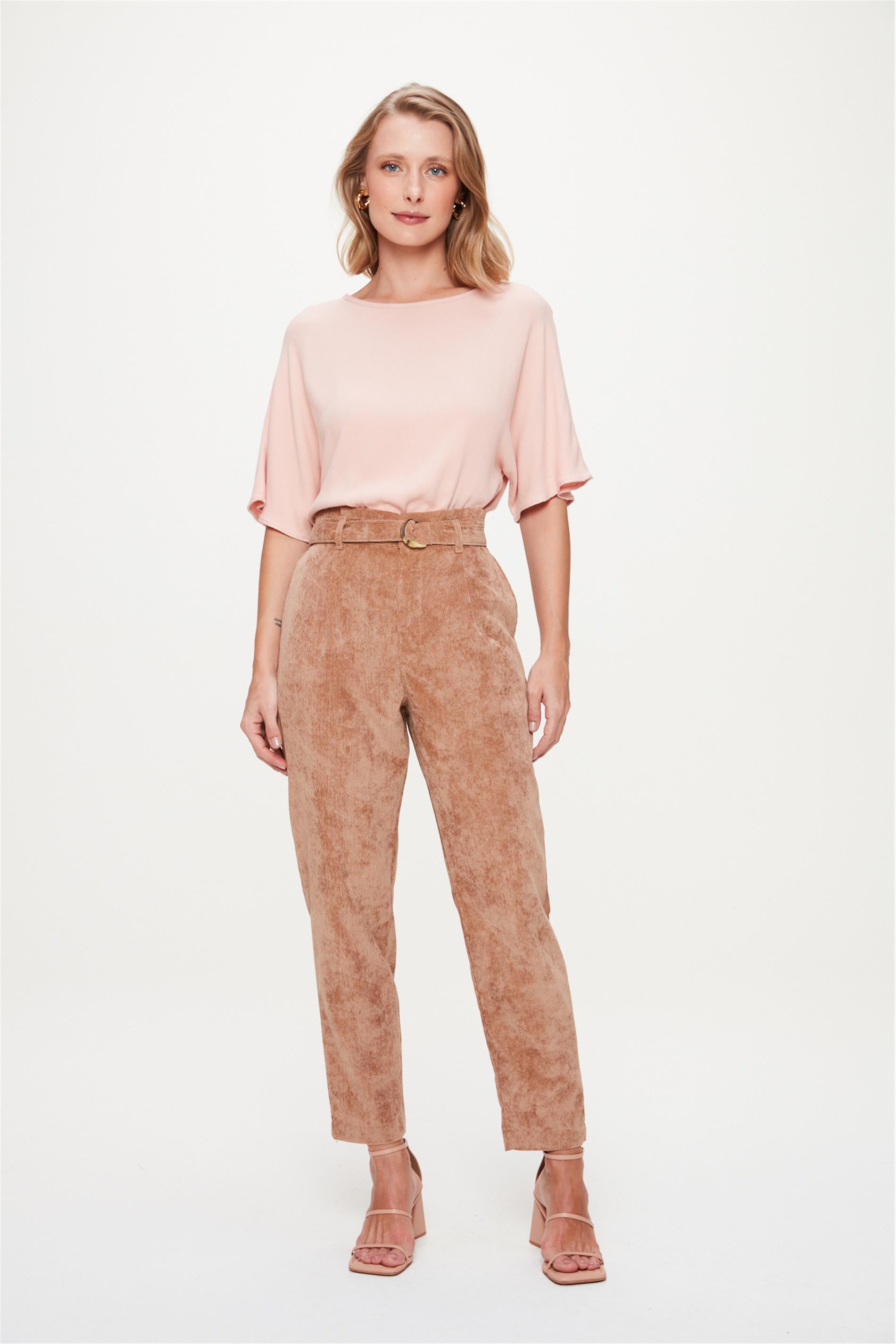Calça Clochard Feminina em Veludo Cotelê