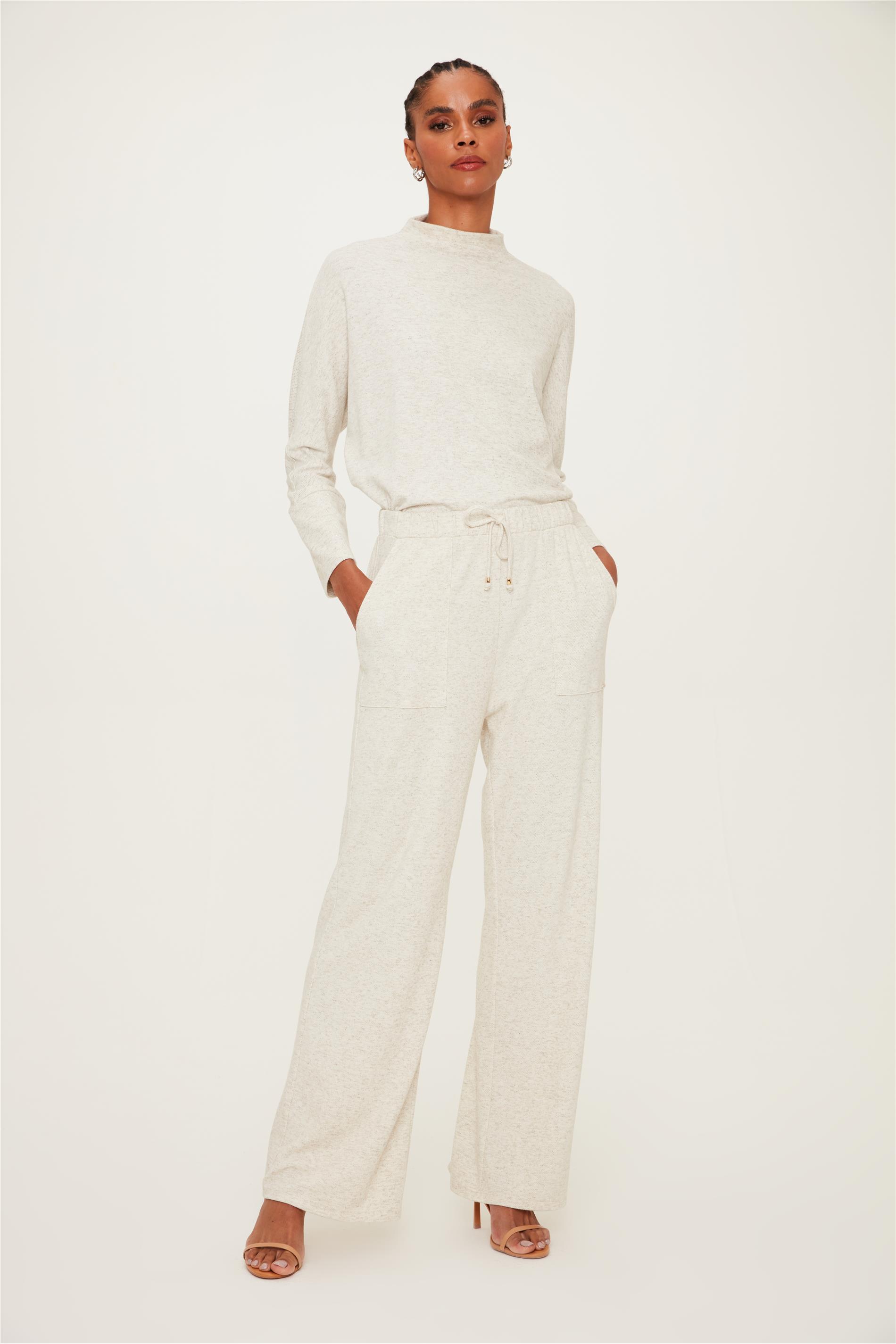 Calça Pantalona de Linho com Elastano