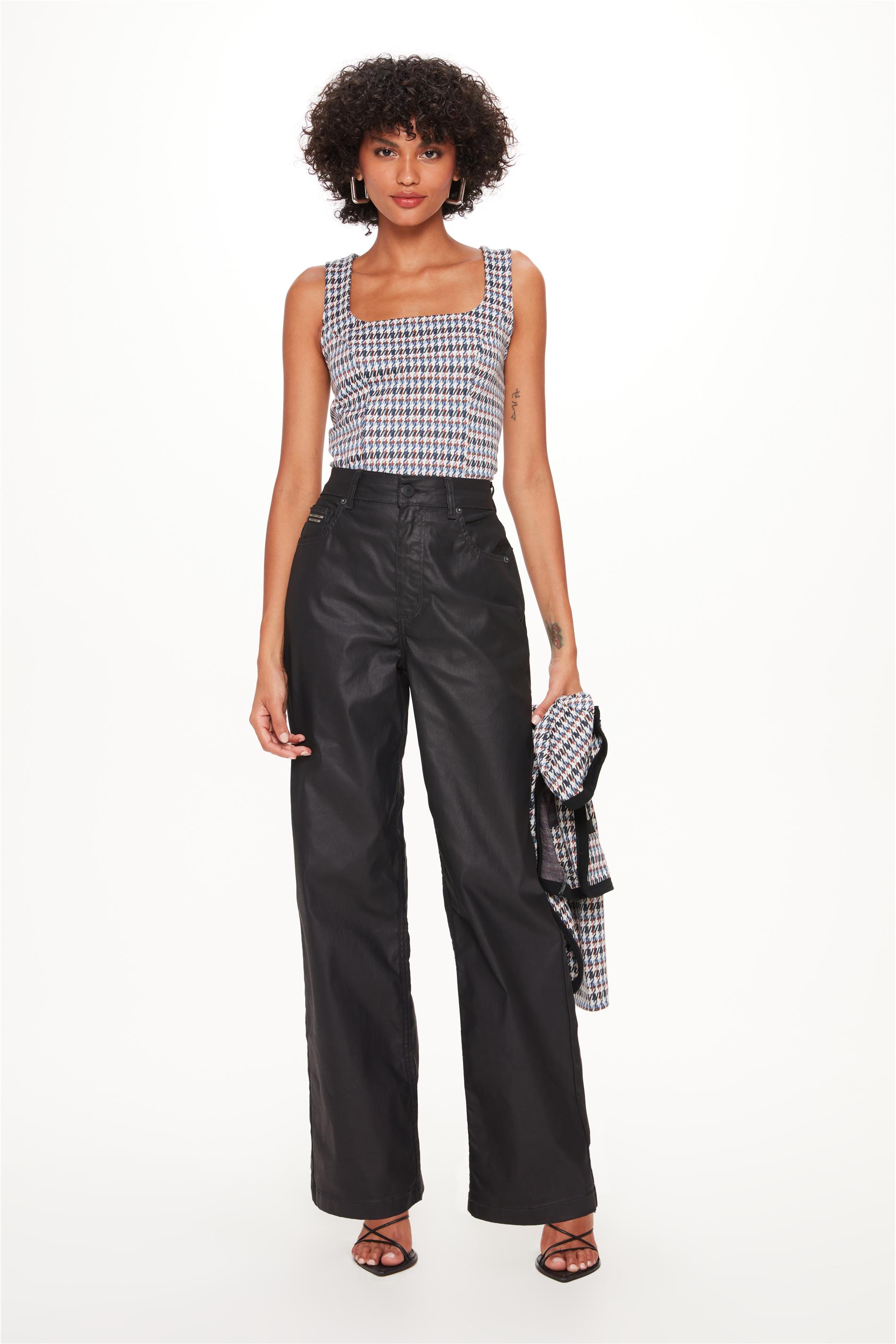Calça Resinada Wide Leg G5 C1
