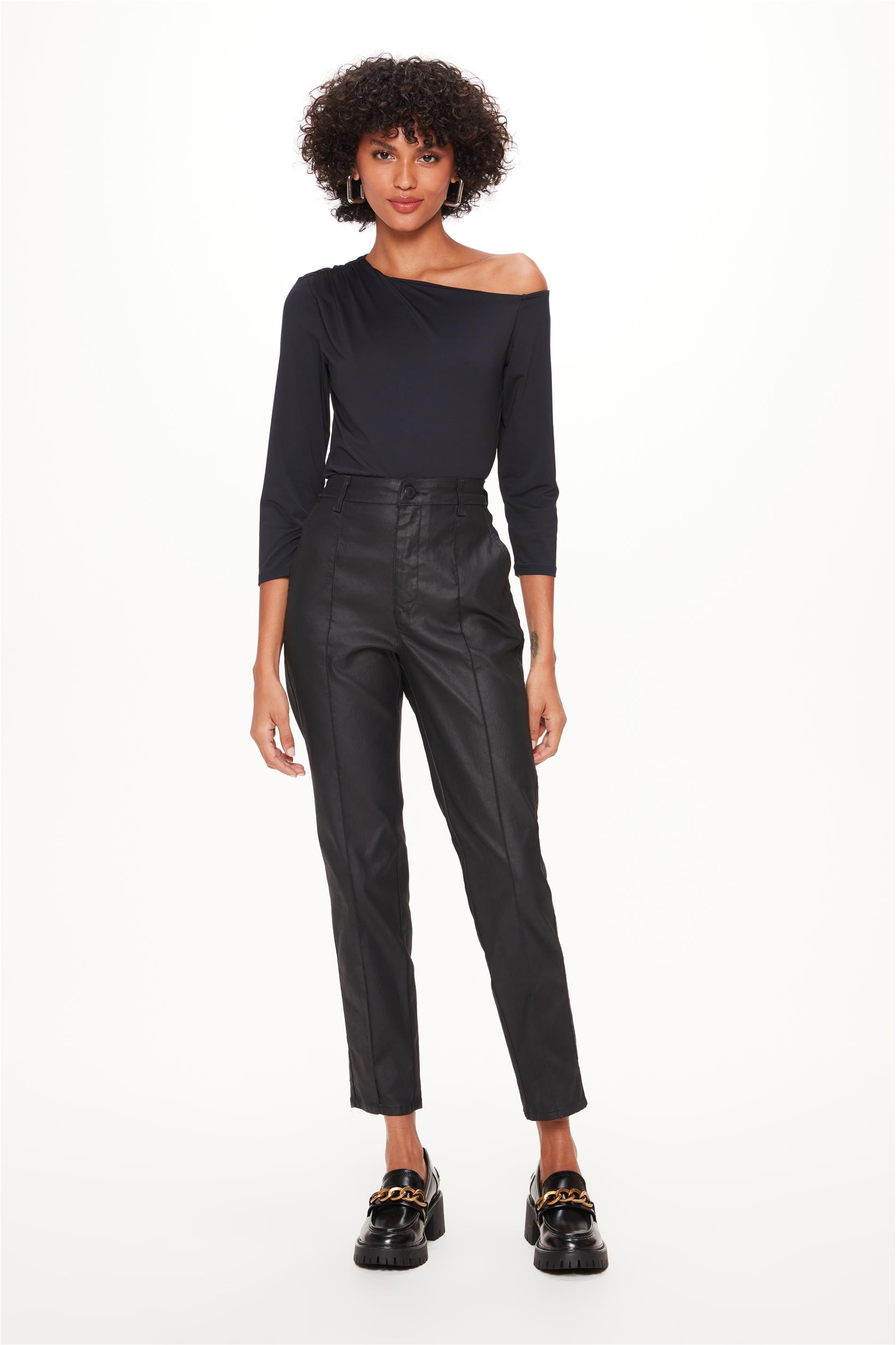 Calça Feminina Resinada Slim G4 Cropped