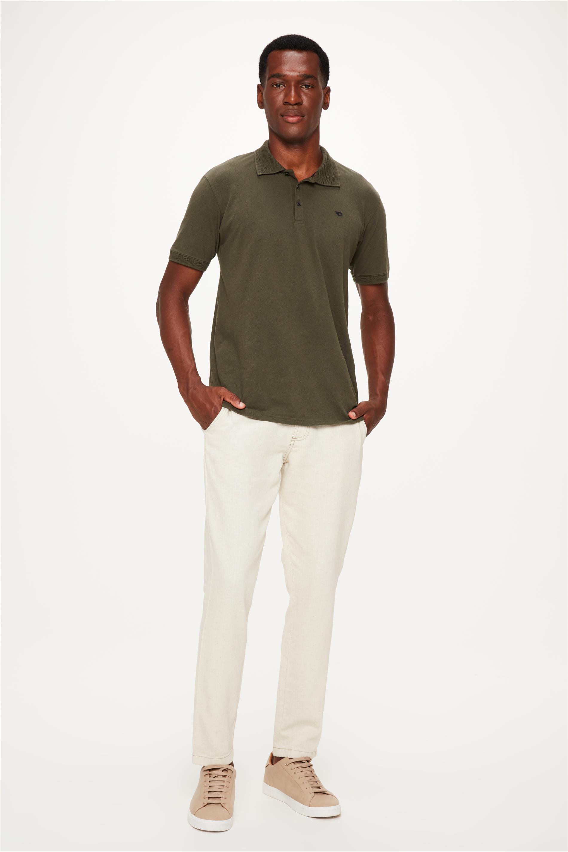 Calça Sarja Masculina Chino com Linho