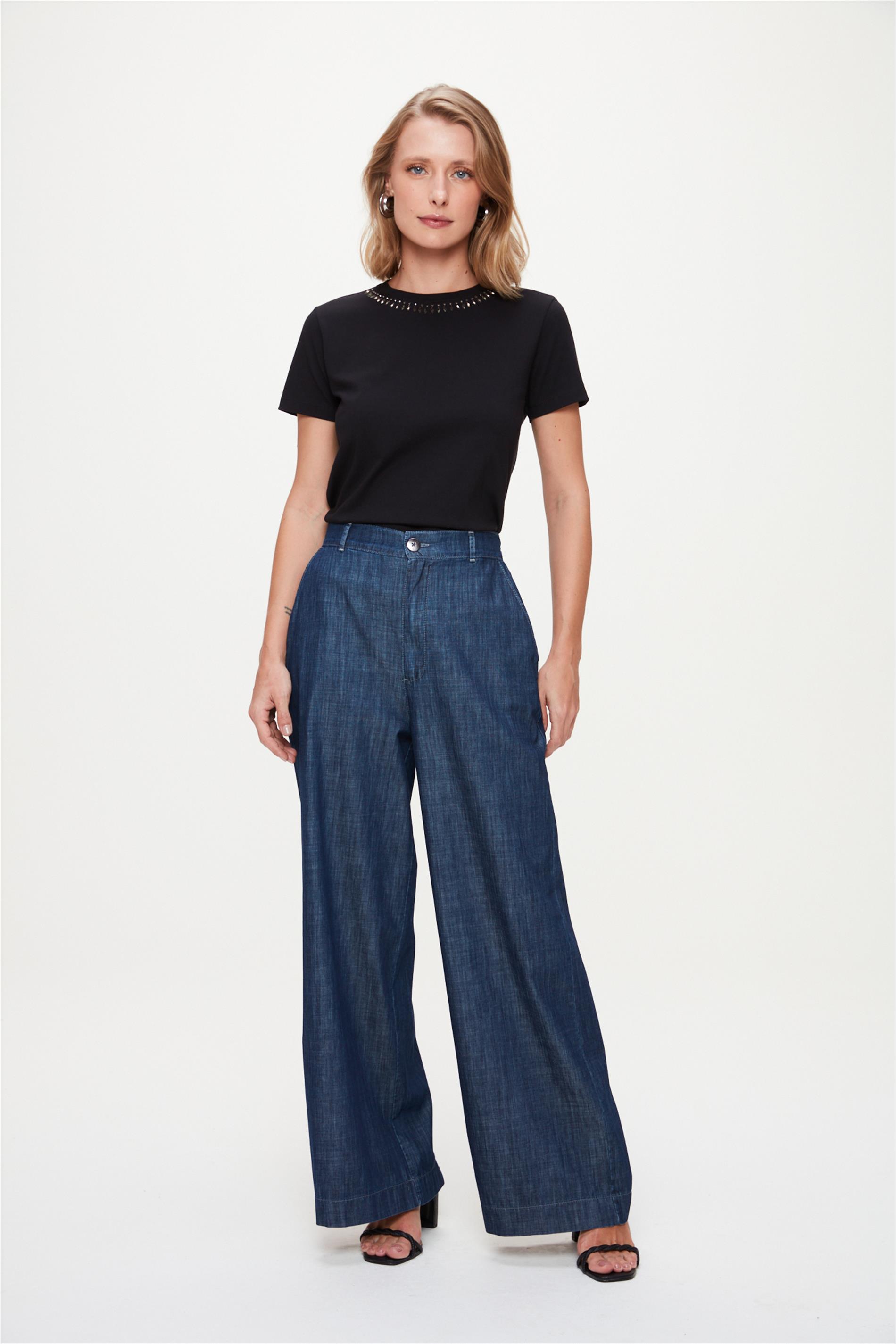 Calça Jeans Pantalona G5 C1 Leve