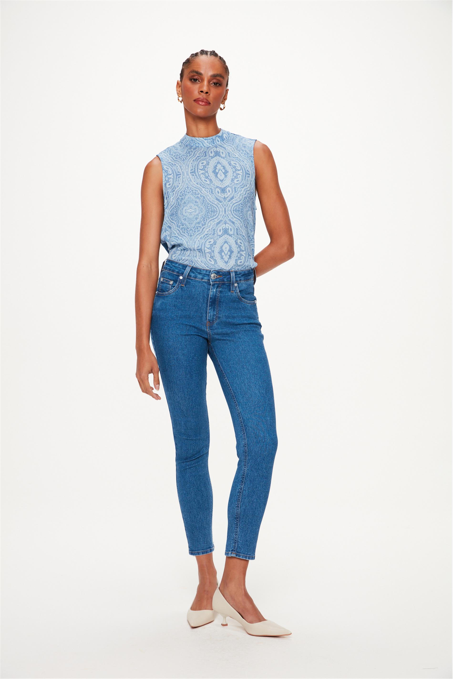 Calça Jeans Skinny G4 Azul Médio