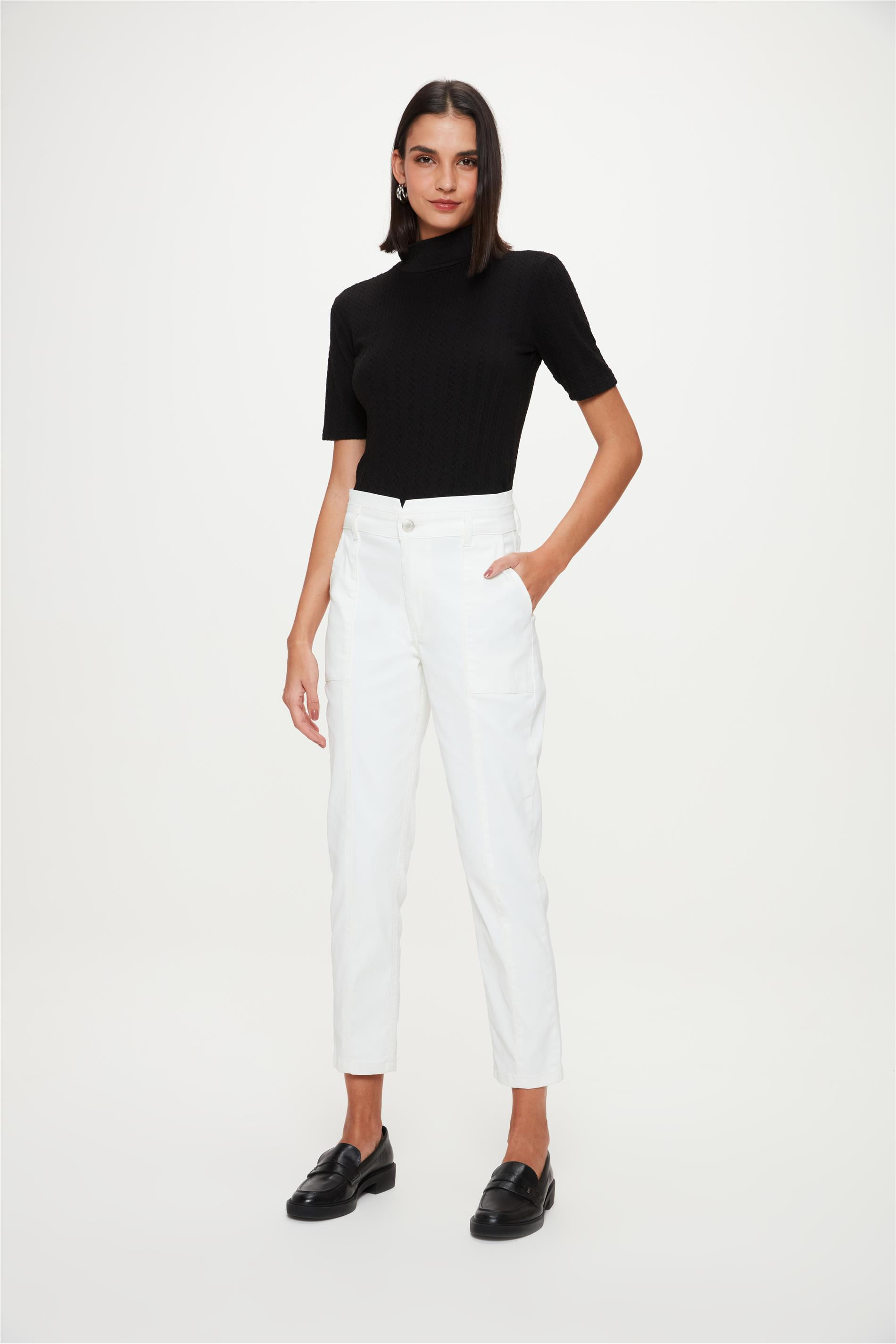 Calça Slim Cropped G5 Resinada