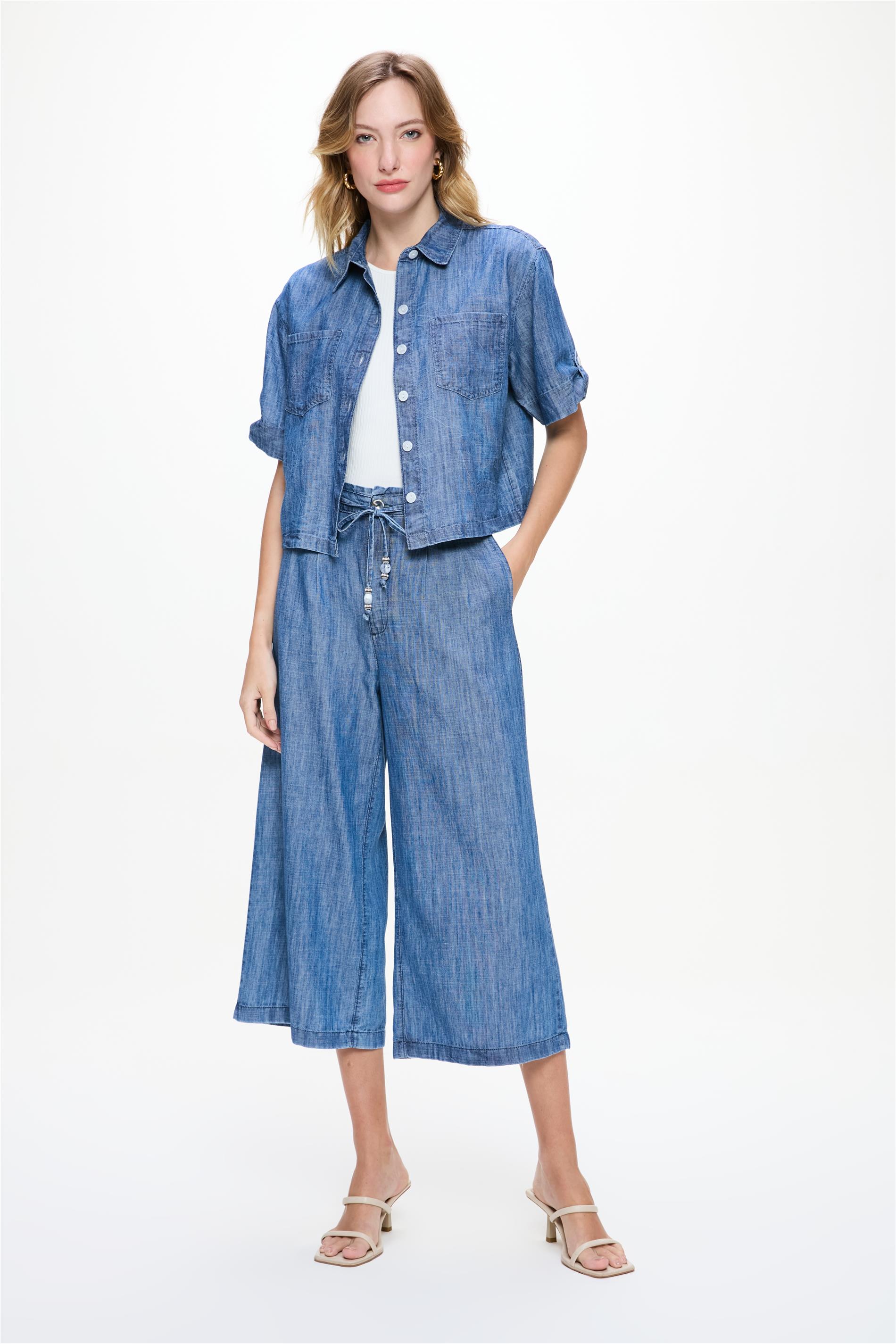 Calça Jeans Feminina Pantacourt G5 Leve