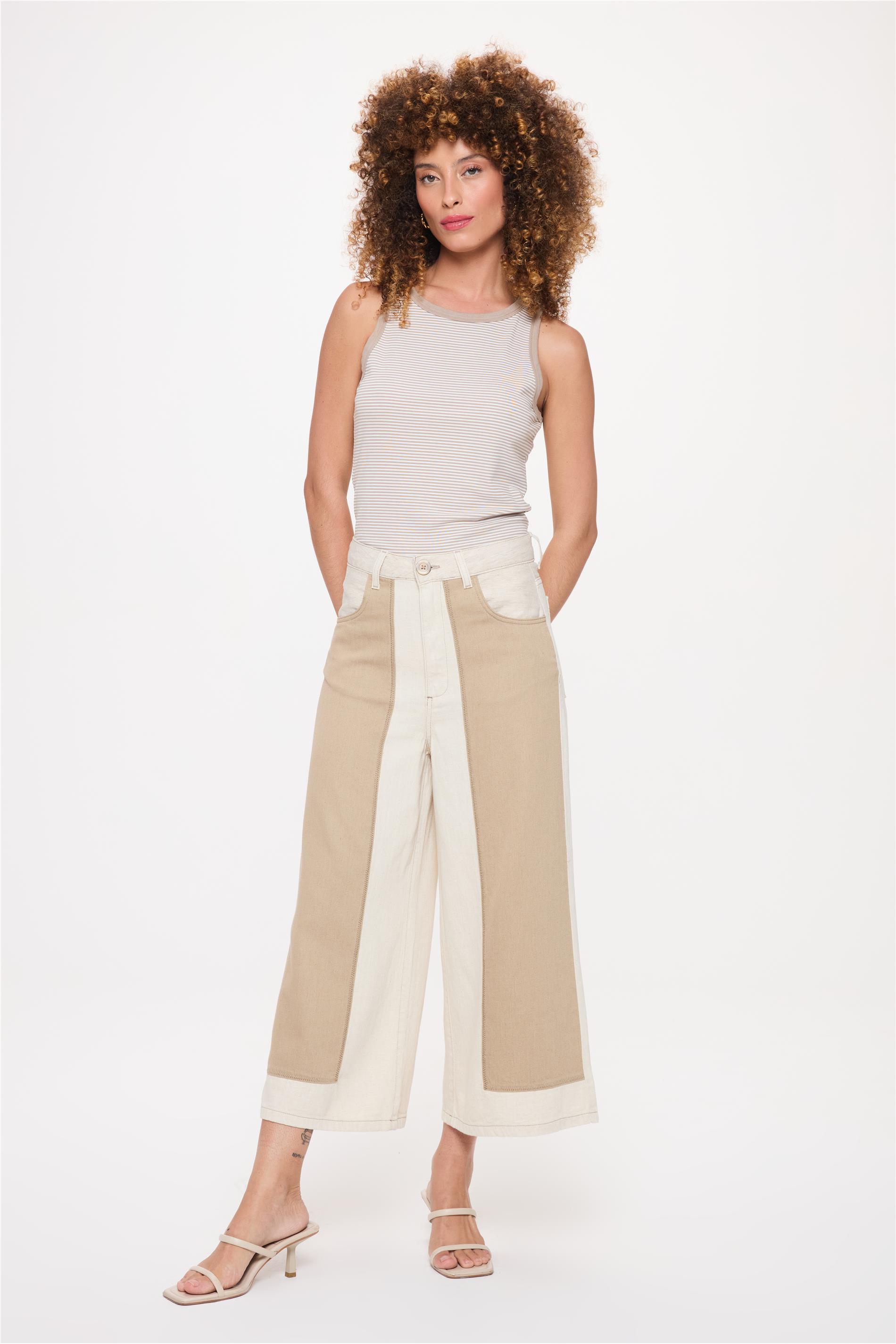 Calça Feminina Pantacourt de Sarja G5