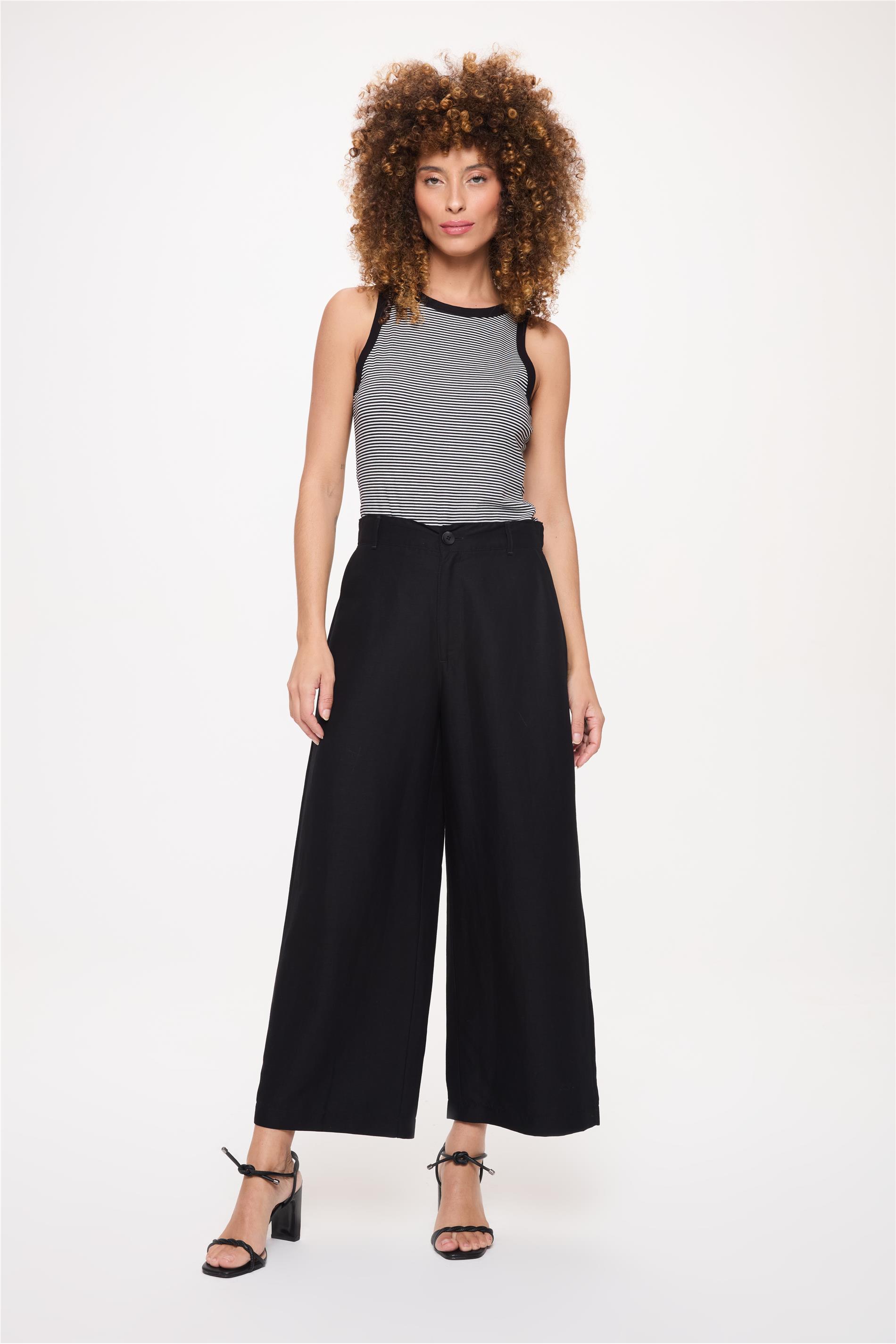Calça Feminina Pantacourt G4 Alfaiataria