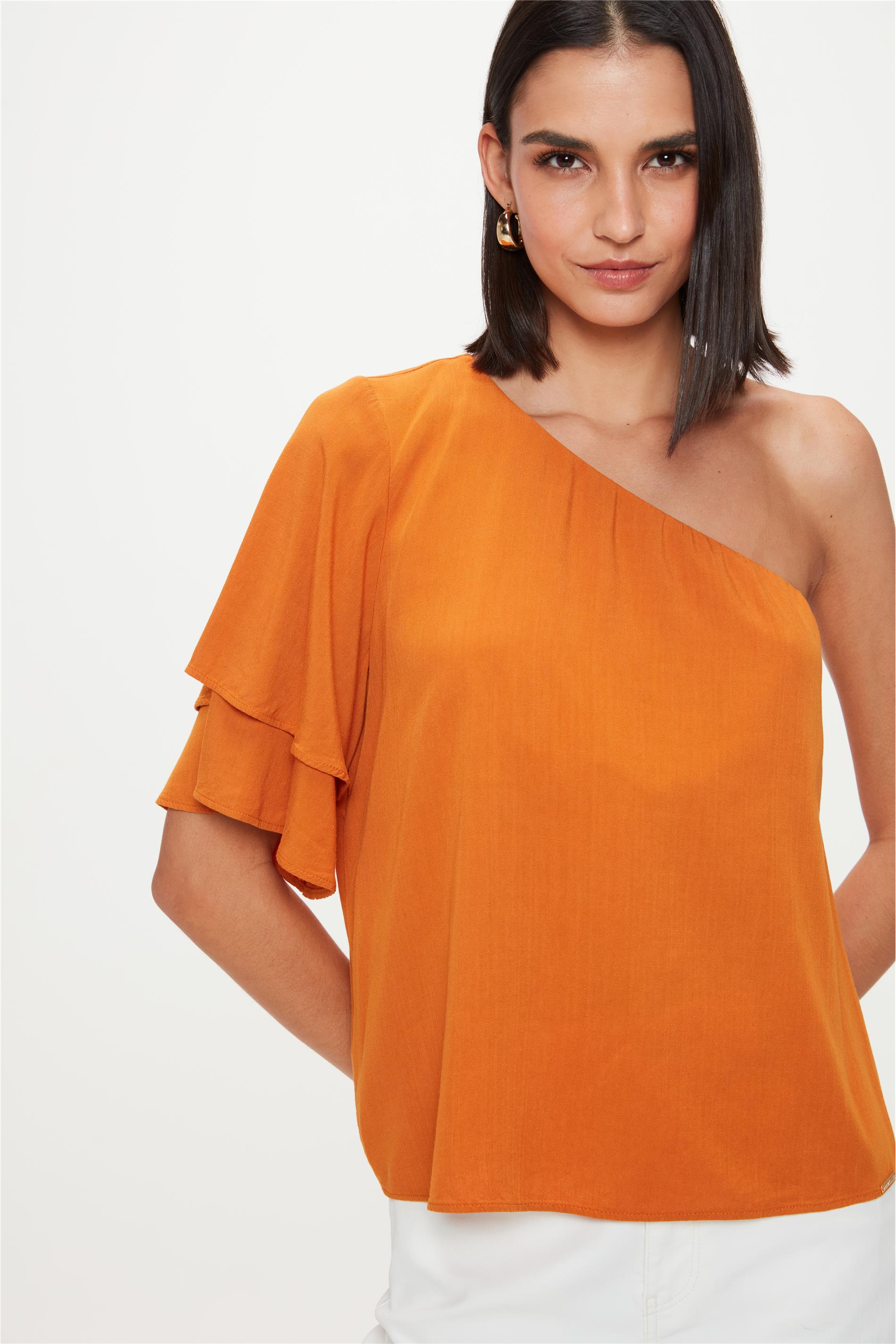 Blusa de Viscose Ombro Único