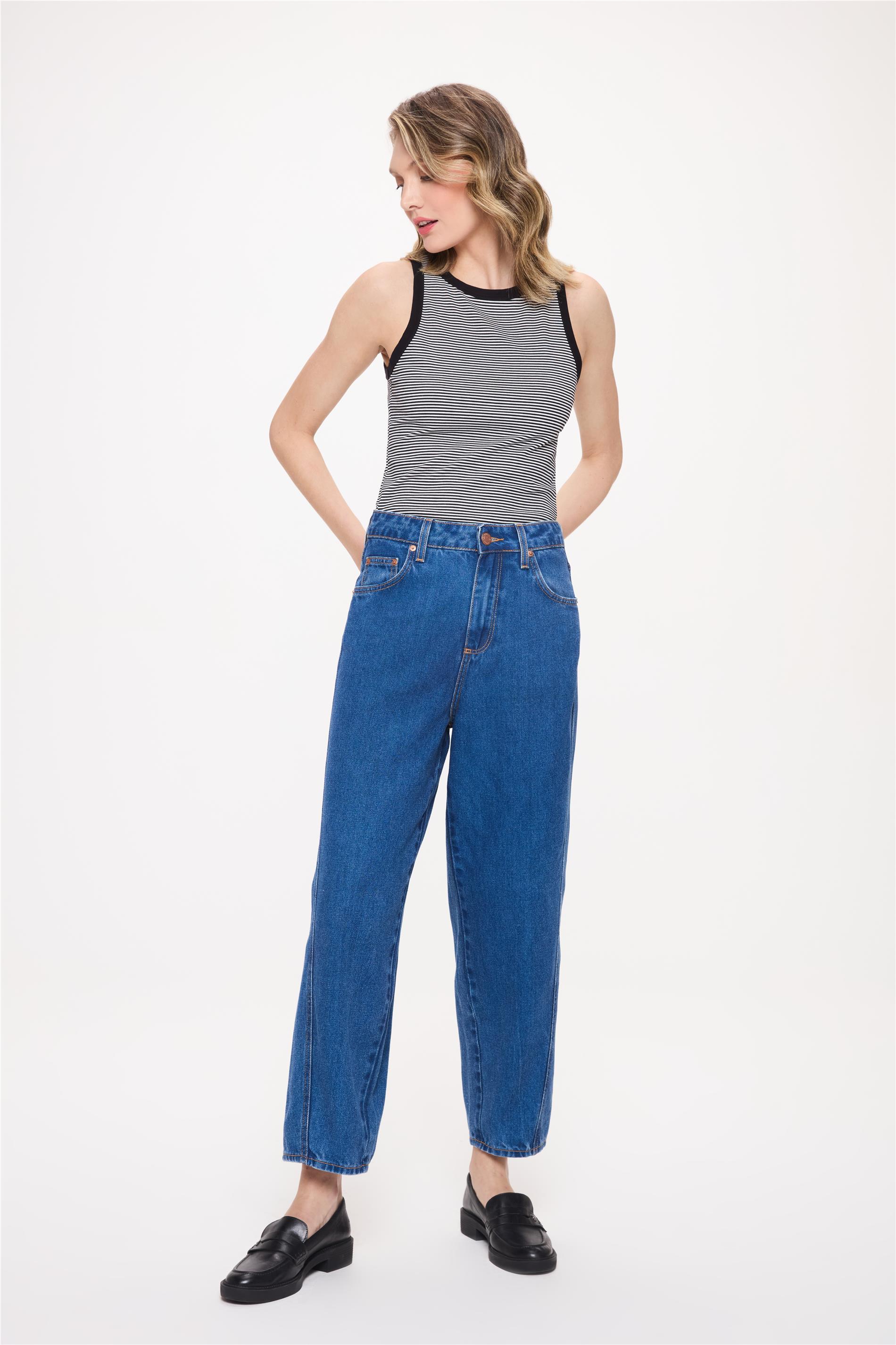 Calça Jeans Feminina Carrot G5 Cropped