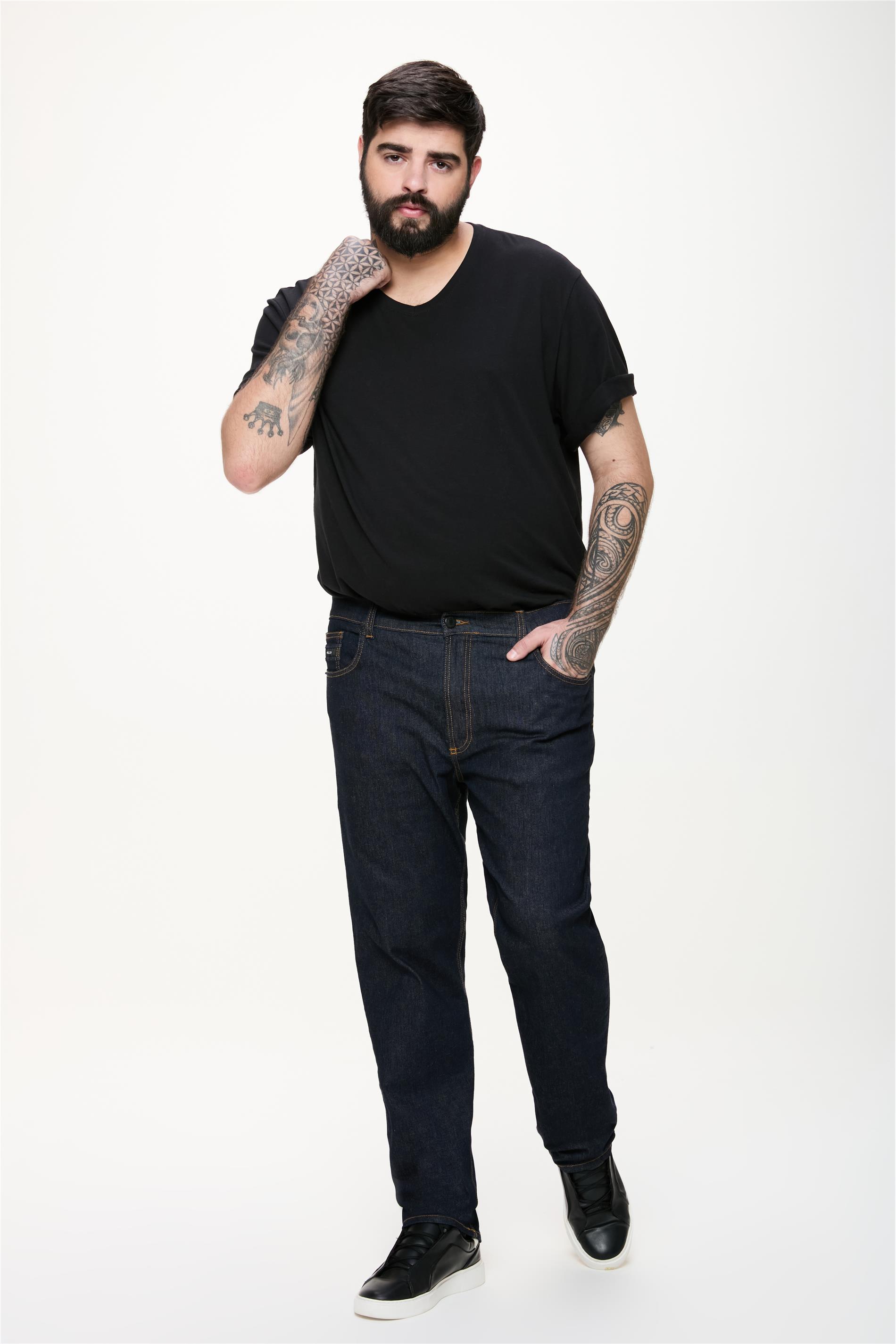 Calça Jeans Masculina Slim Plus Size