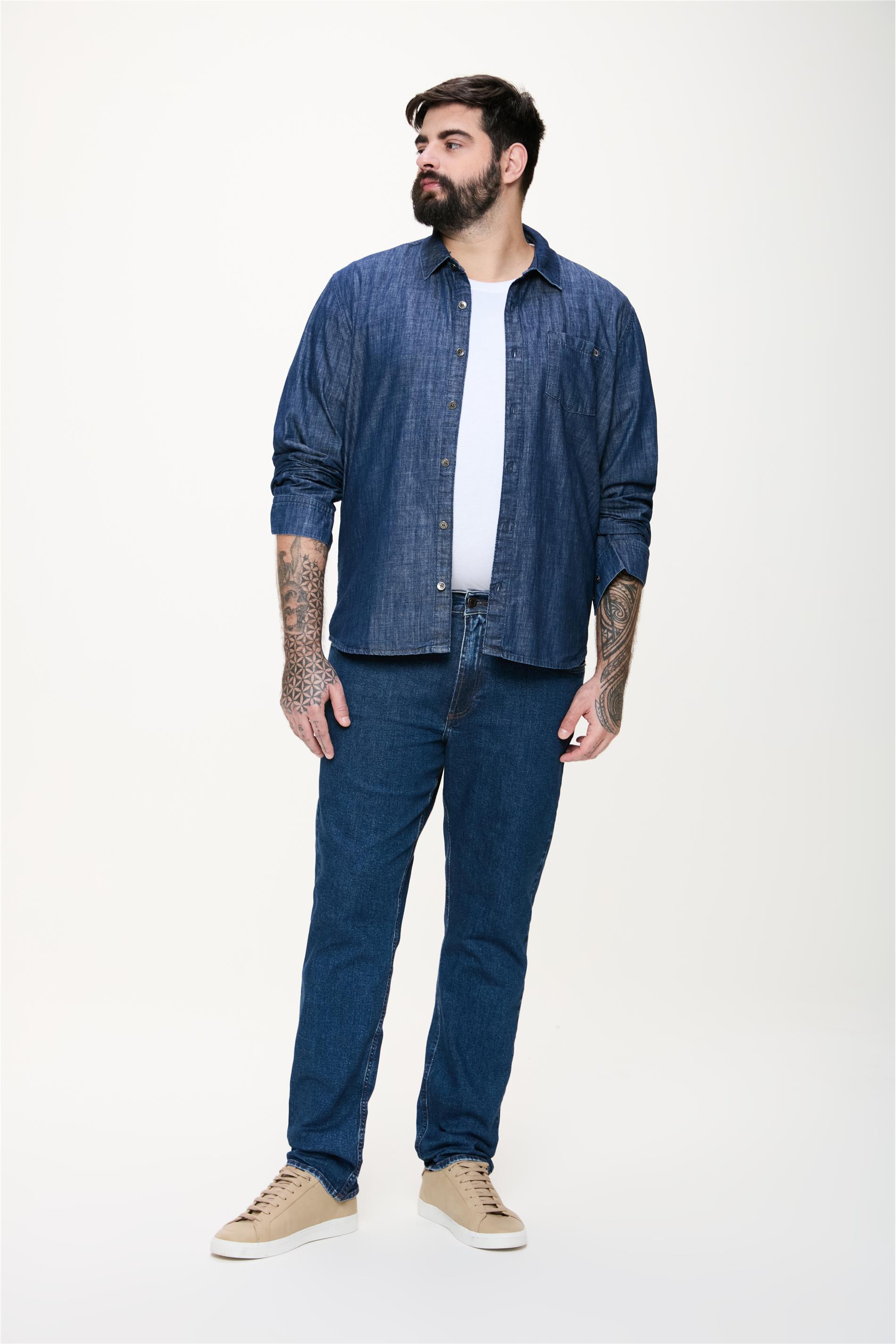 Calça Jeans Masculina Skinny Plus Size