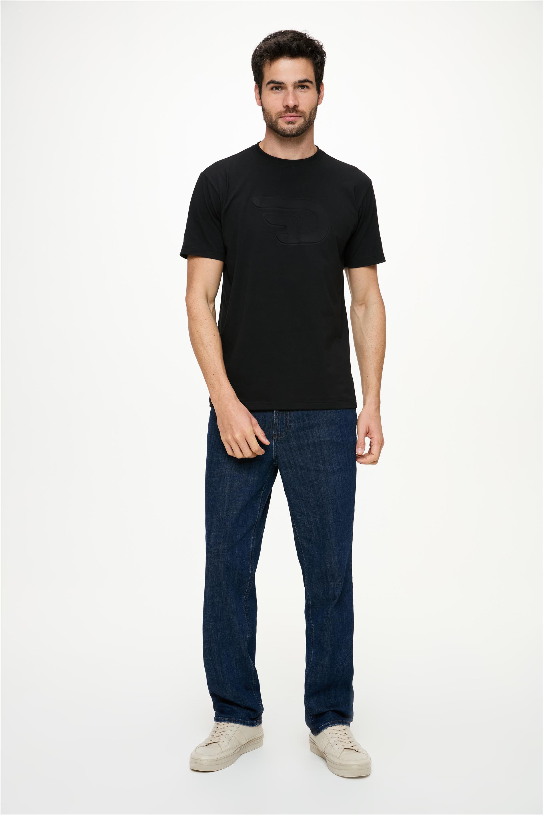 Calça Jeans Masculina Reta Escura G3 C1