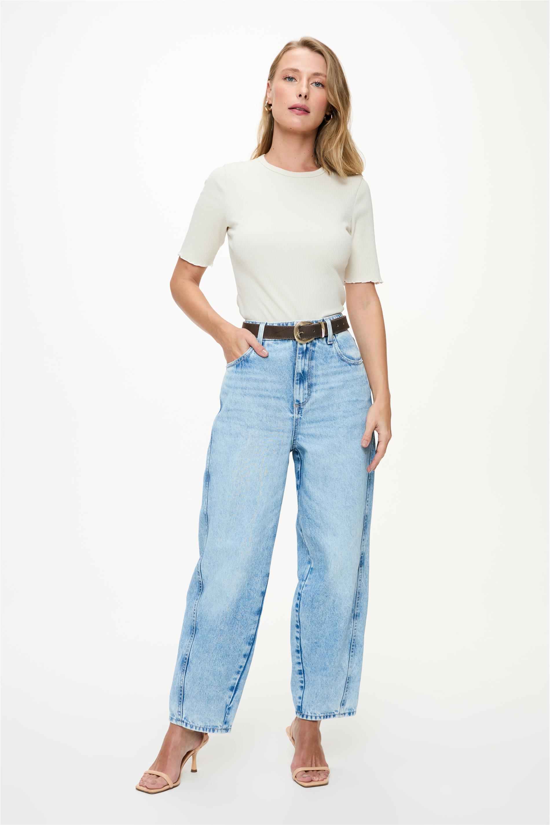Calça Jeans Feminina Barrel Clara G5