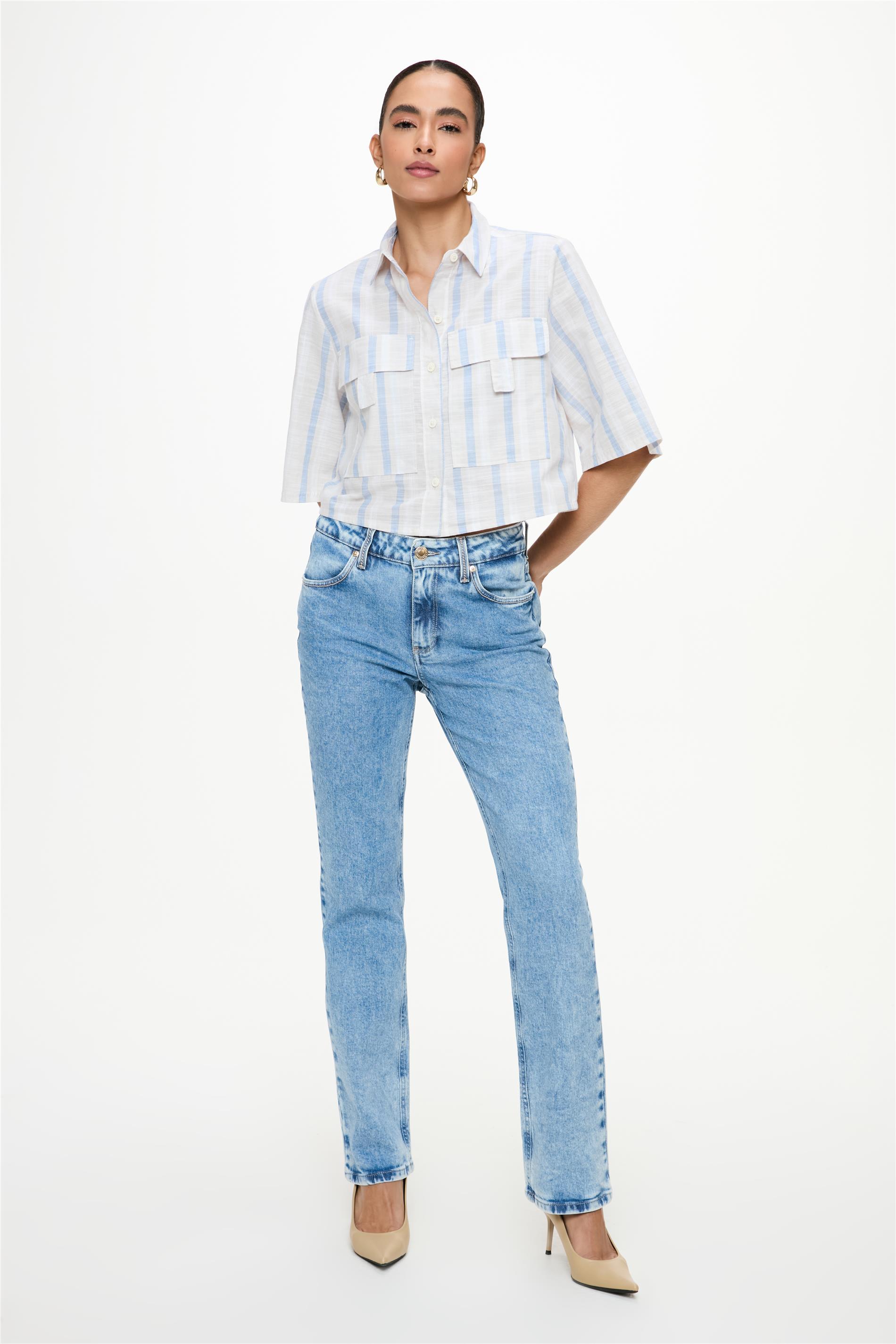Calça Jeans Feminina Reta G4 C1
