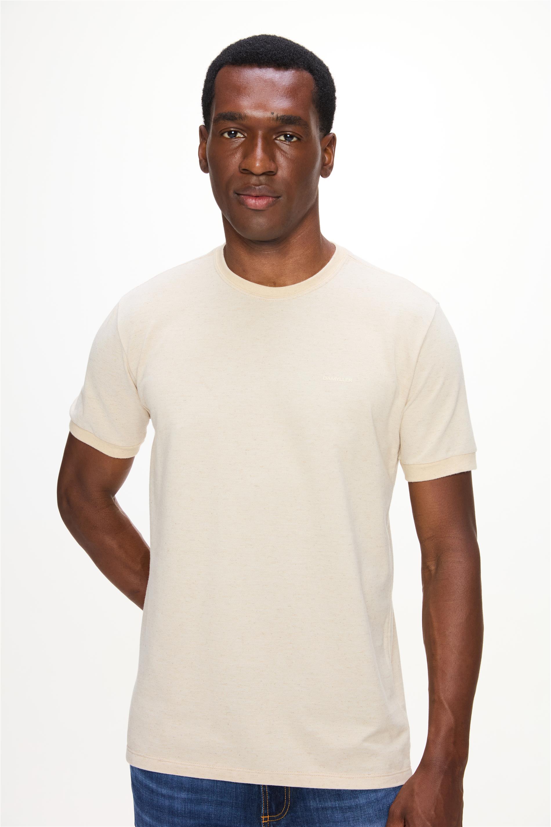 Camiseta Masculina Algodão com Linho