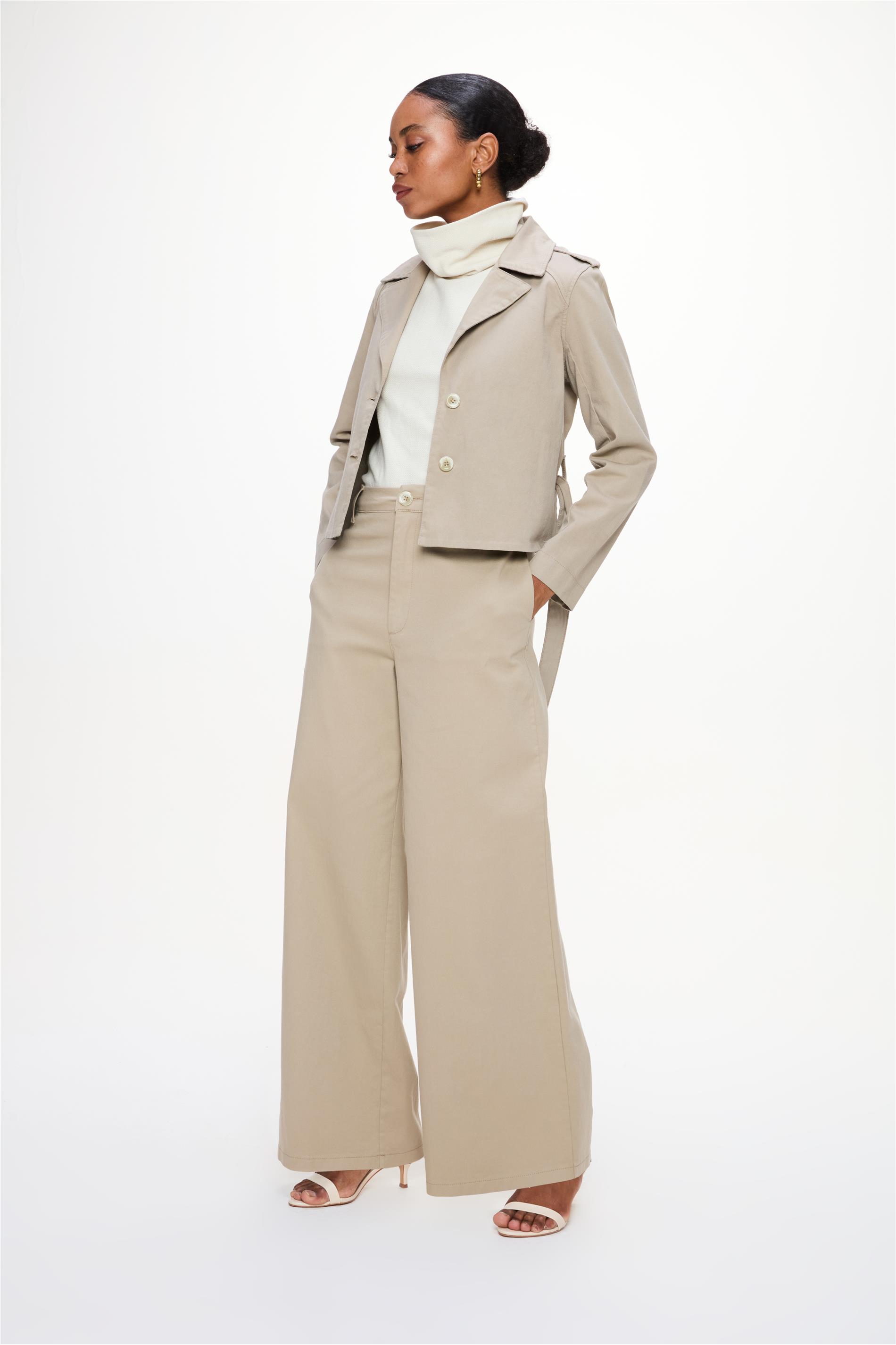 Calça Pantalona Feminina de Sarja G5 C1