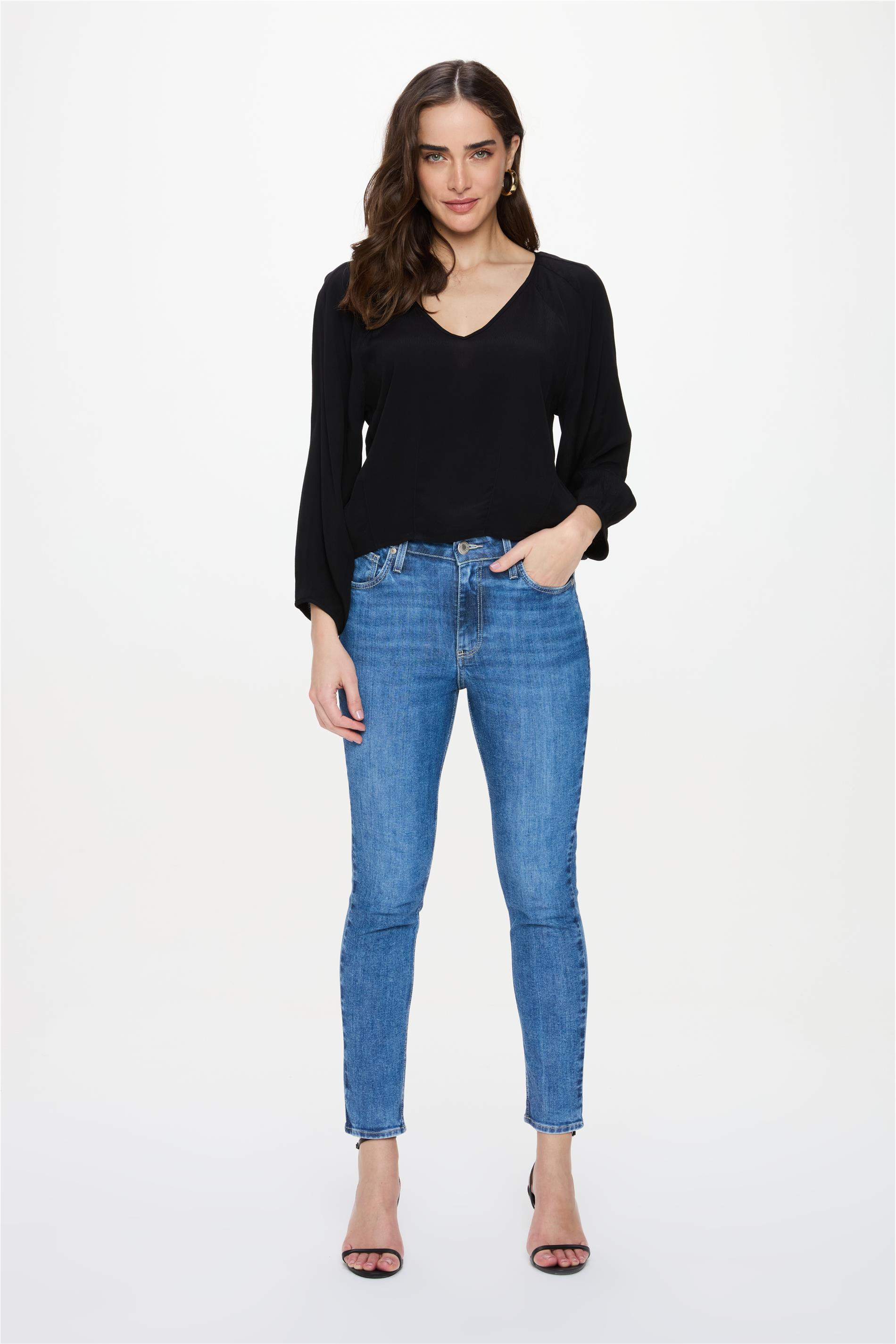 Calça Jeans Feminina Skinny G5 Cropped