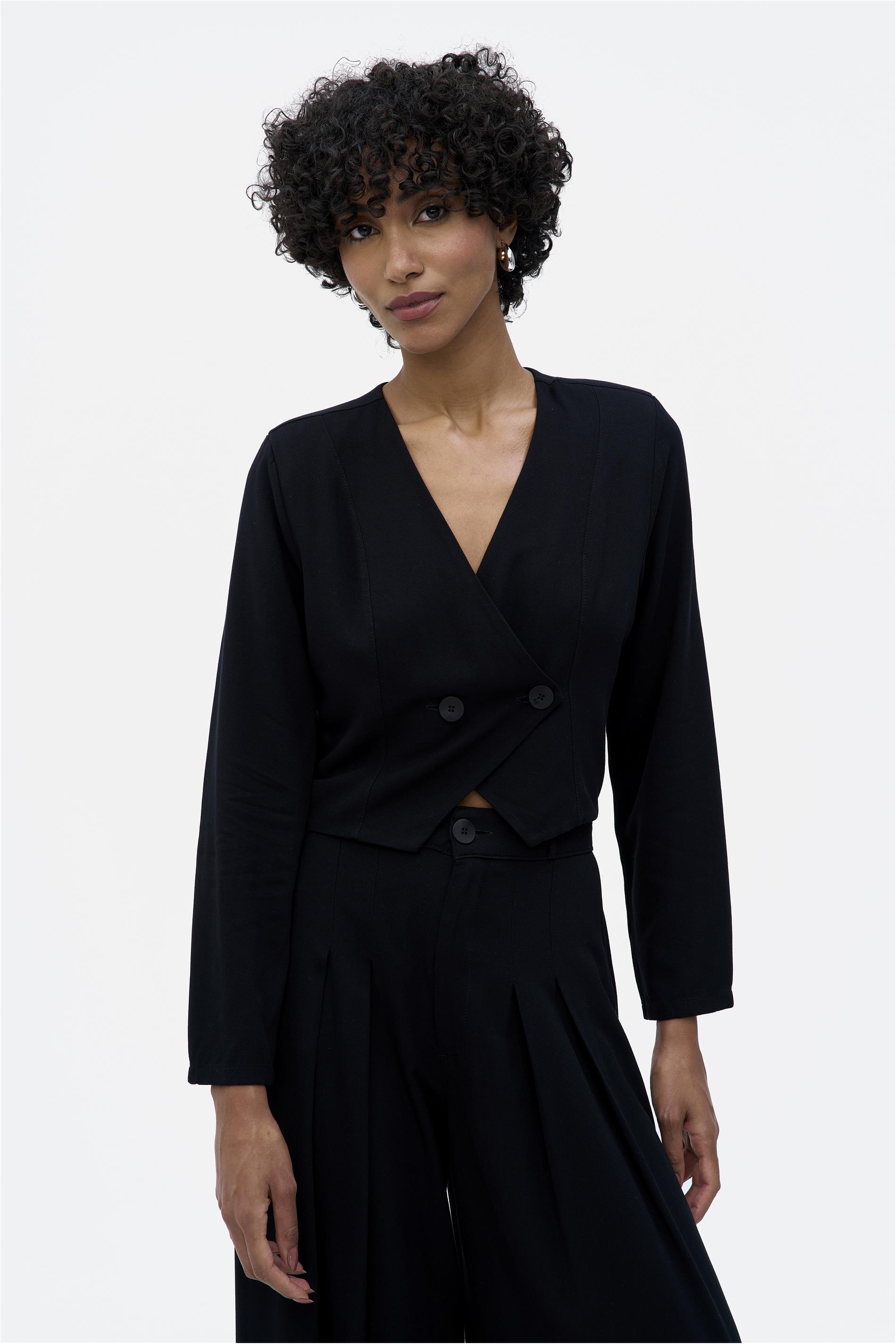 Blazer Transpassado em Viscose