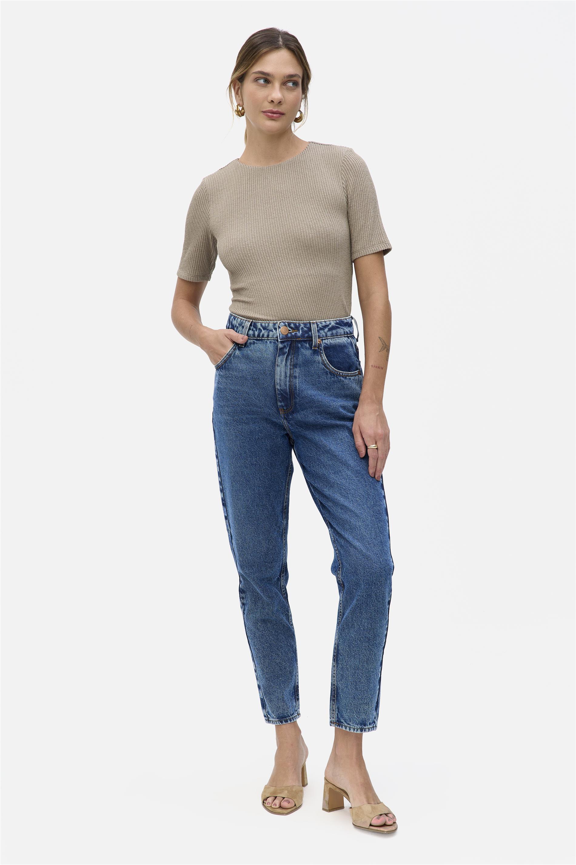 Calça Jeans Mom G5 Feminina Cropped