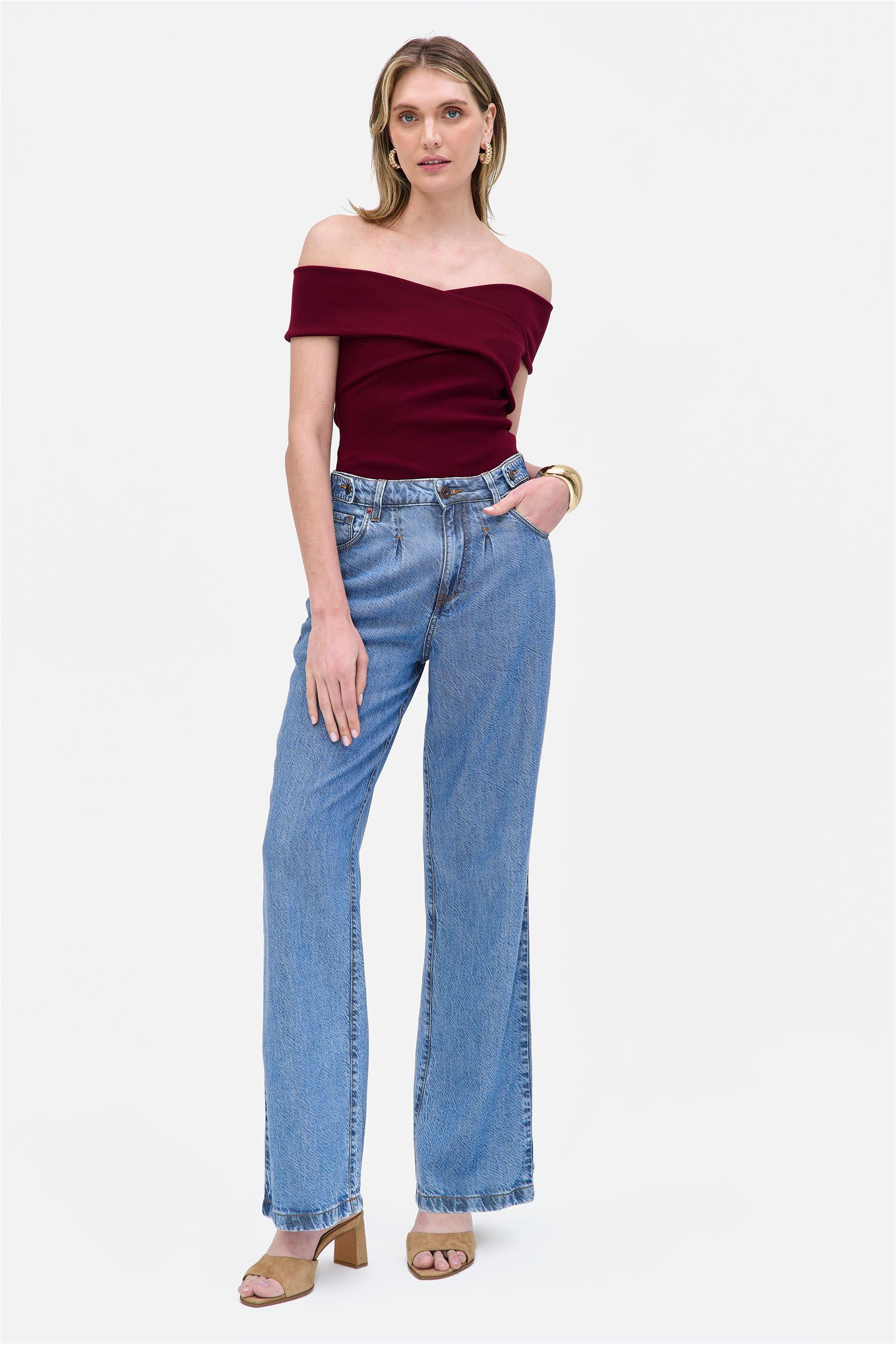 Calça Jeans Feminina Wide Leg Liocel G4