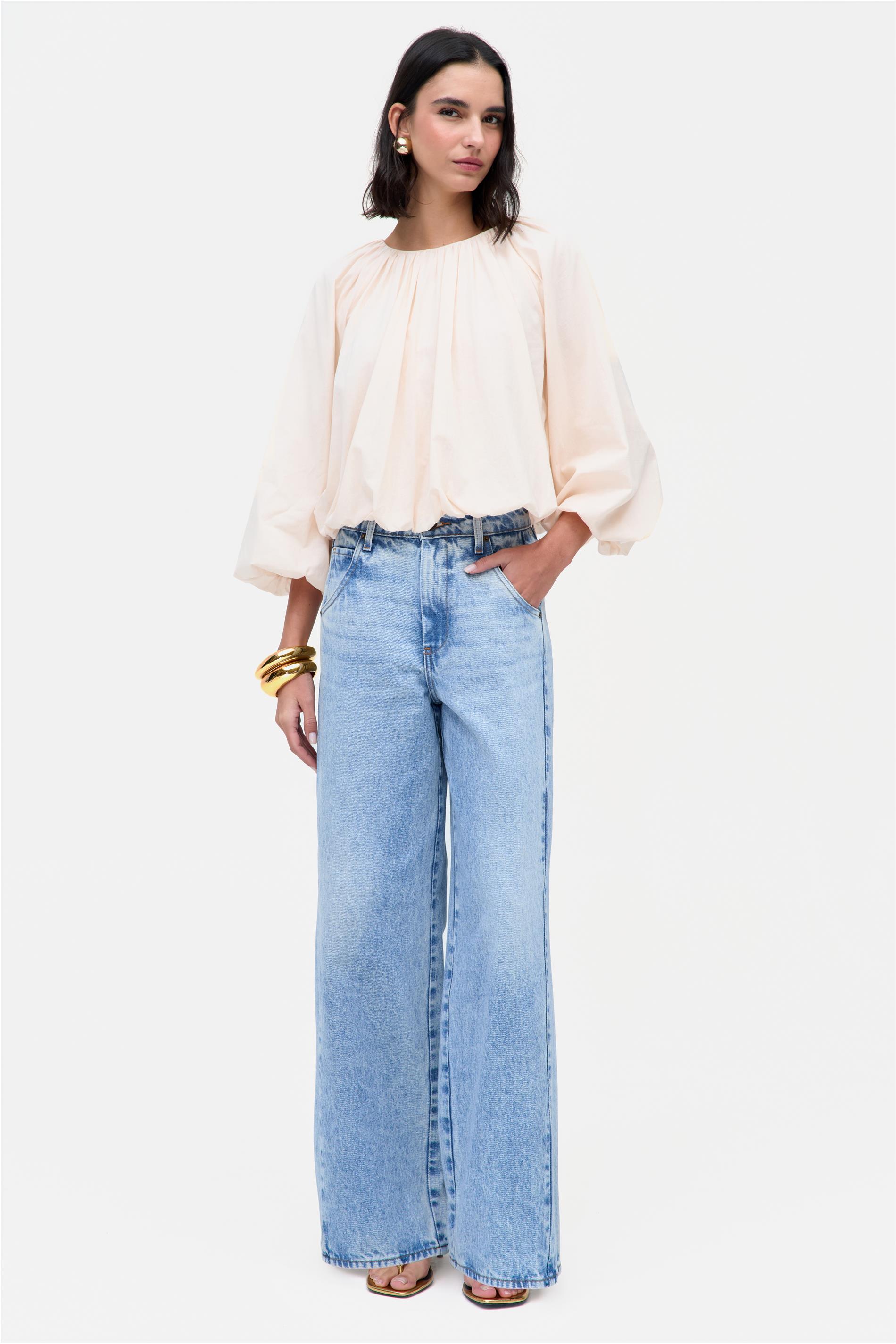 Calça Jeans Sobretinto Pantalona G3 C1