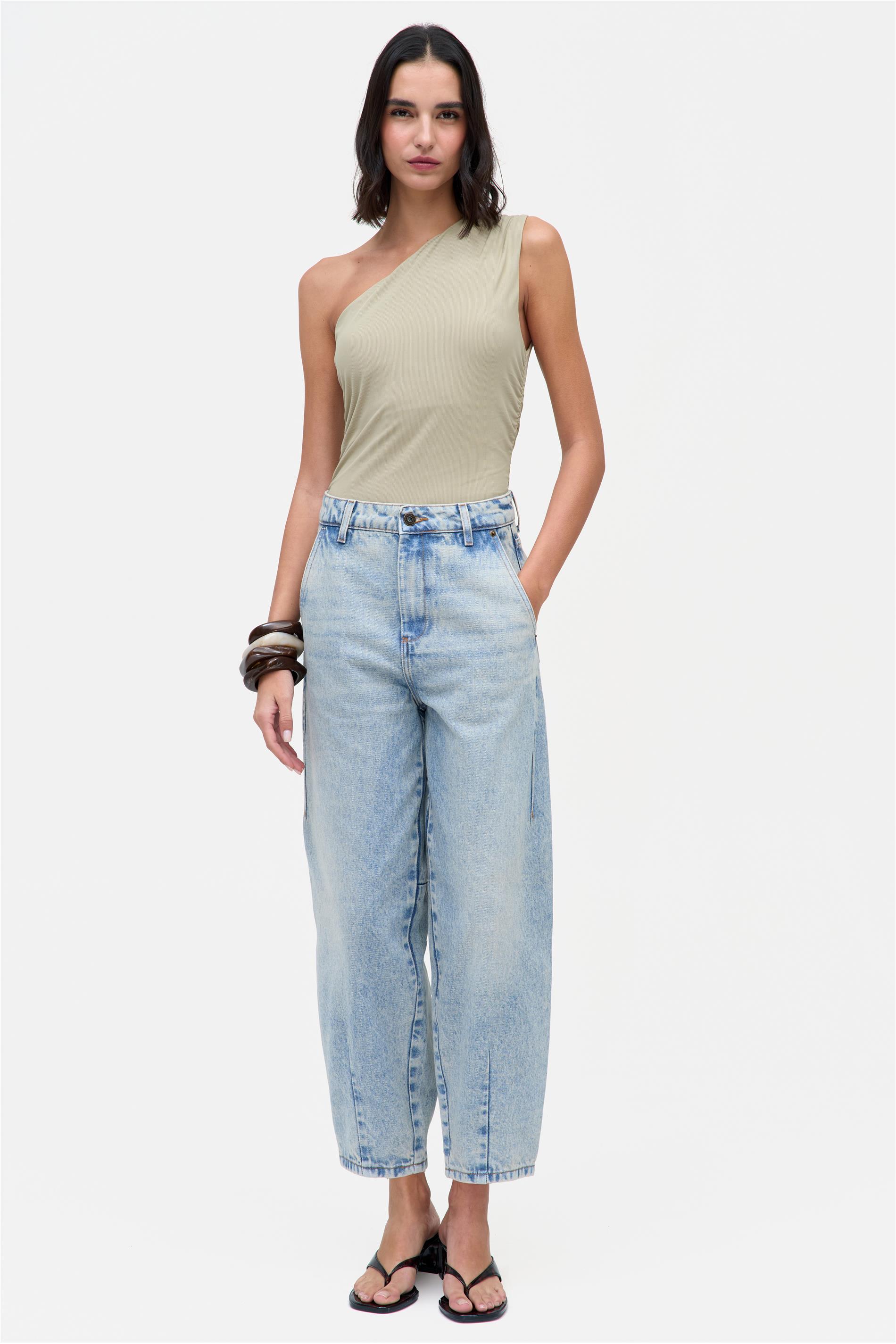 Calça Jeans Clara Barrel Cropped G5