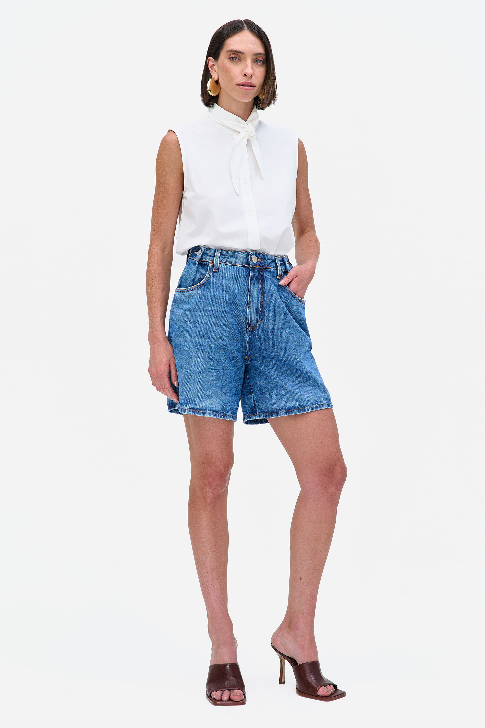 Bermuda Jeans Solta G5 C15 Feminina