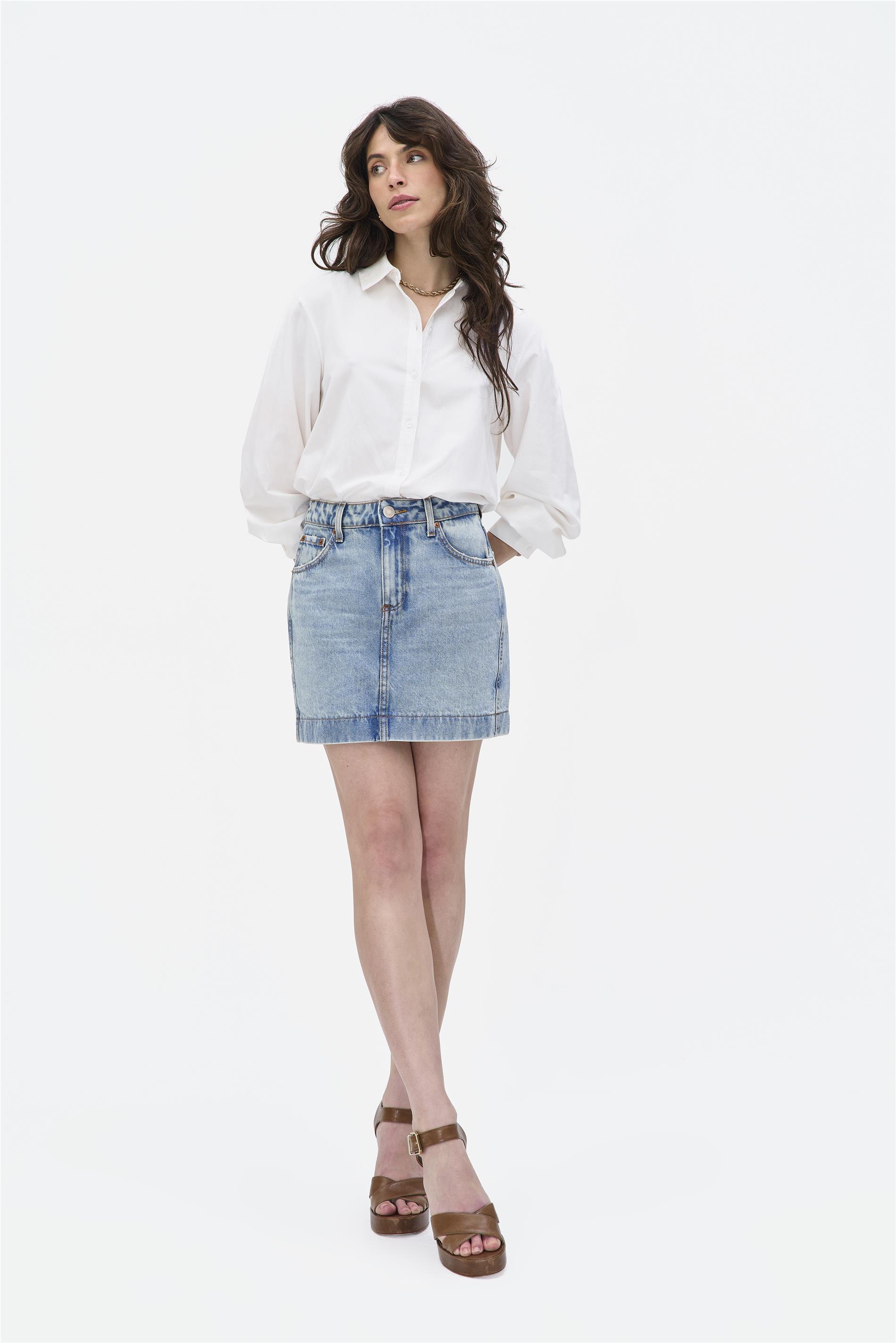 Saia Jeans Curta Vintage Clara
