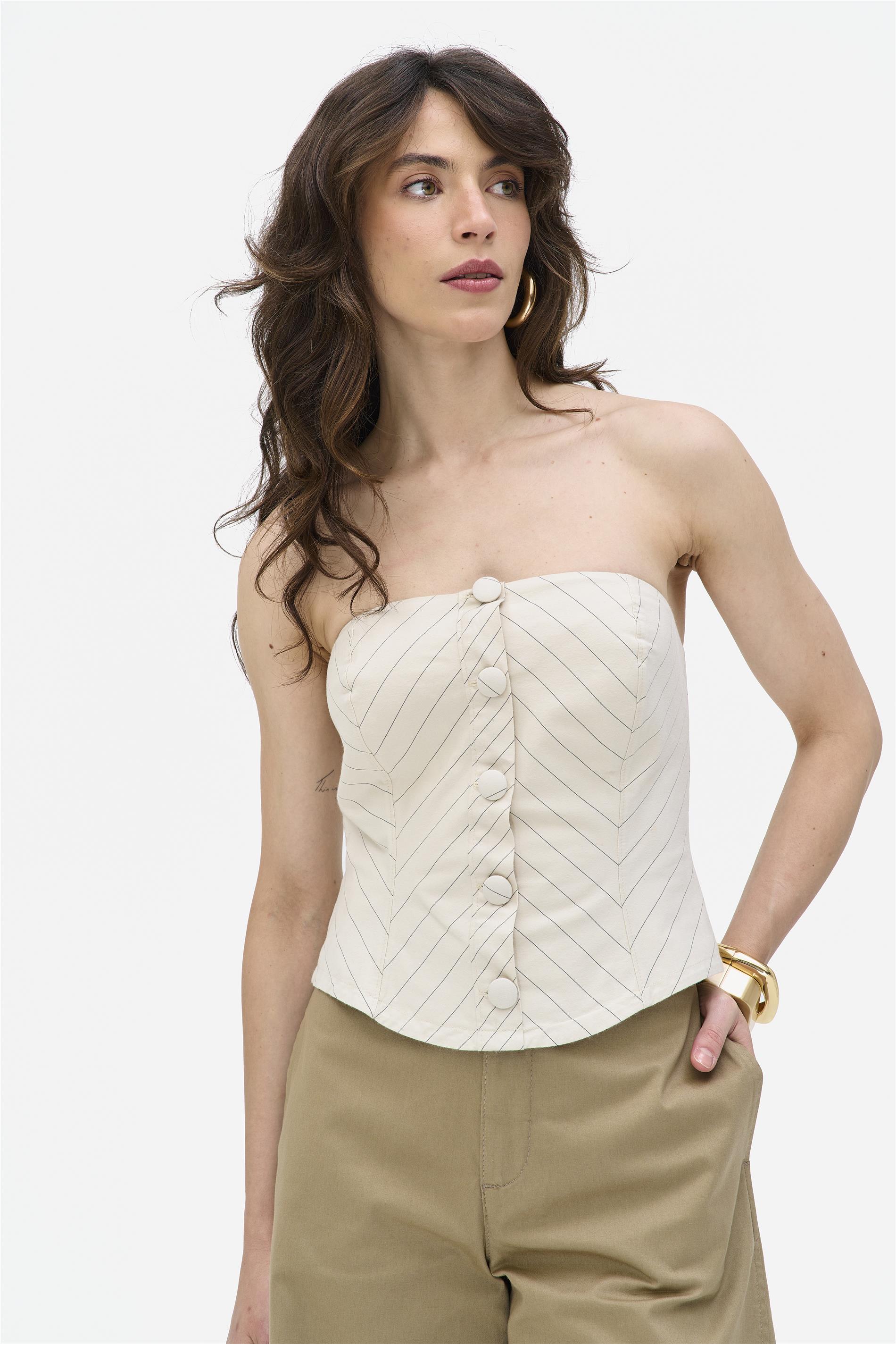 Blusa Listrado Diagonal Chevron