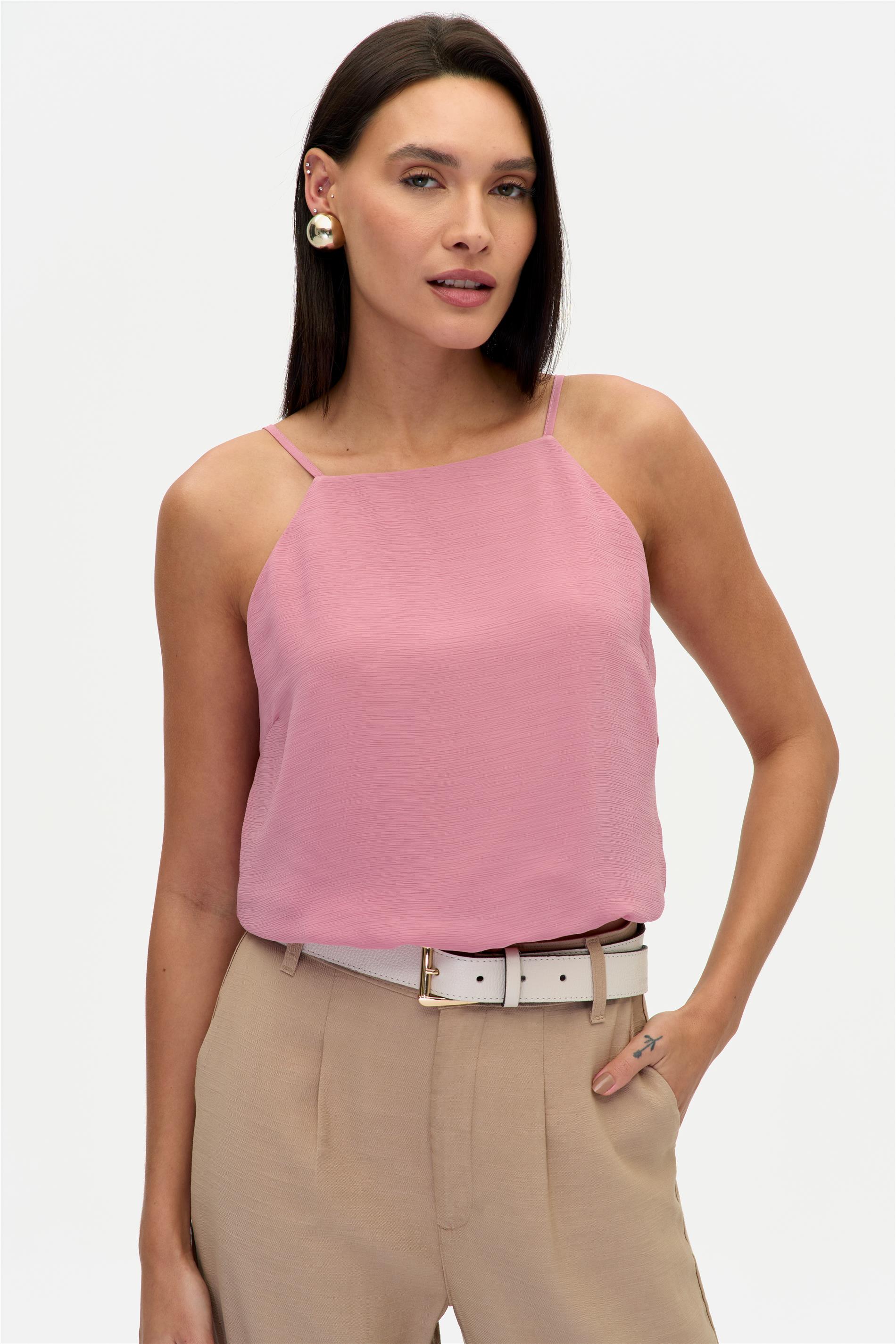 Blusa Solta com Barra Dupla
