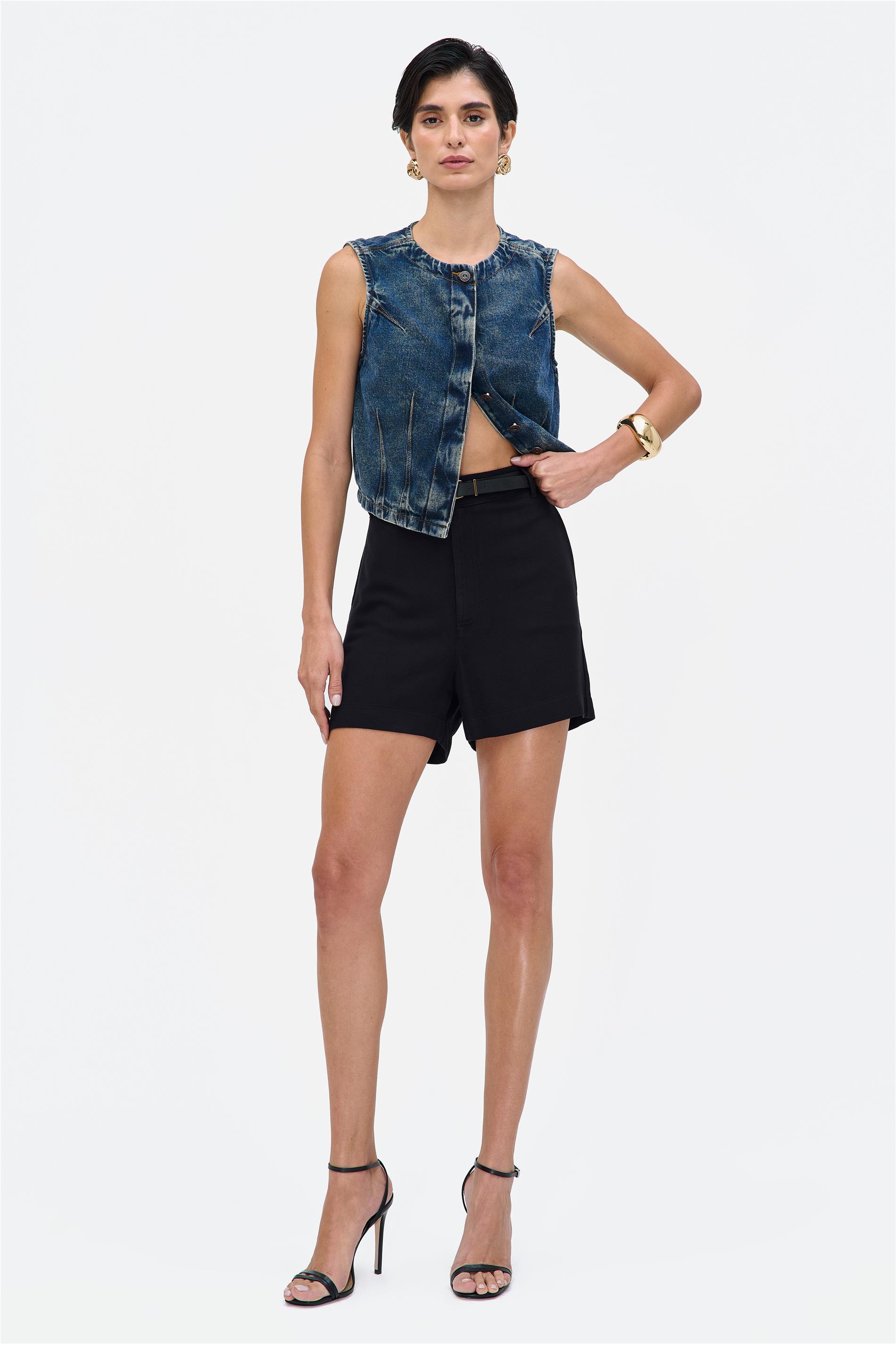Short de Viscose Solto Médio G5