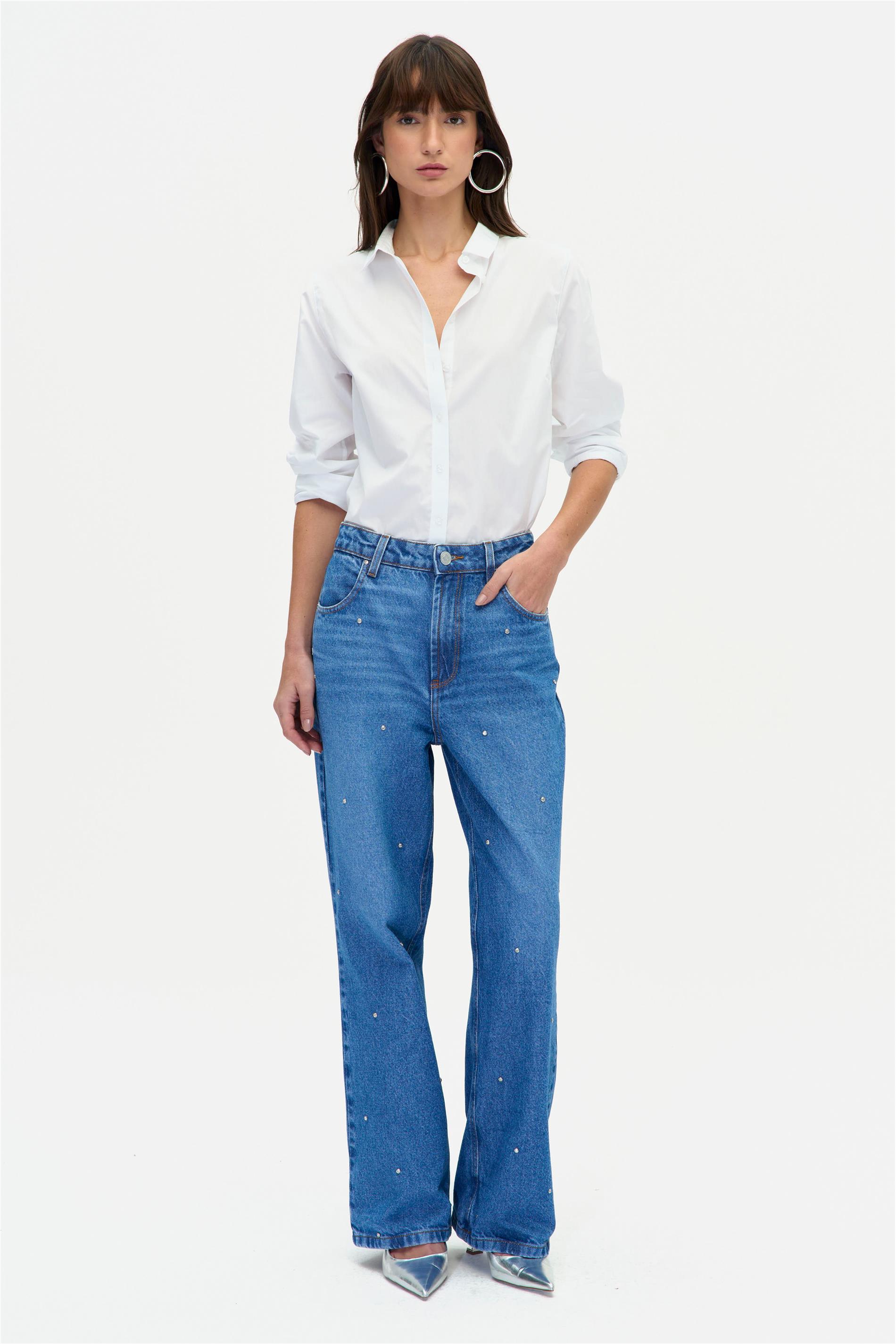 Calça Feminina Wide Leg G5 C1 Cristais