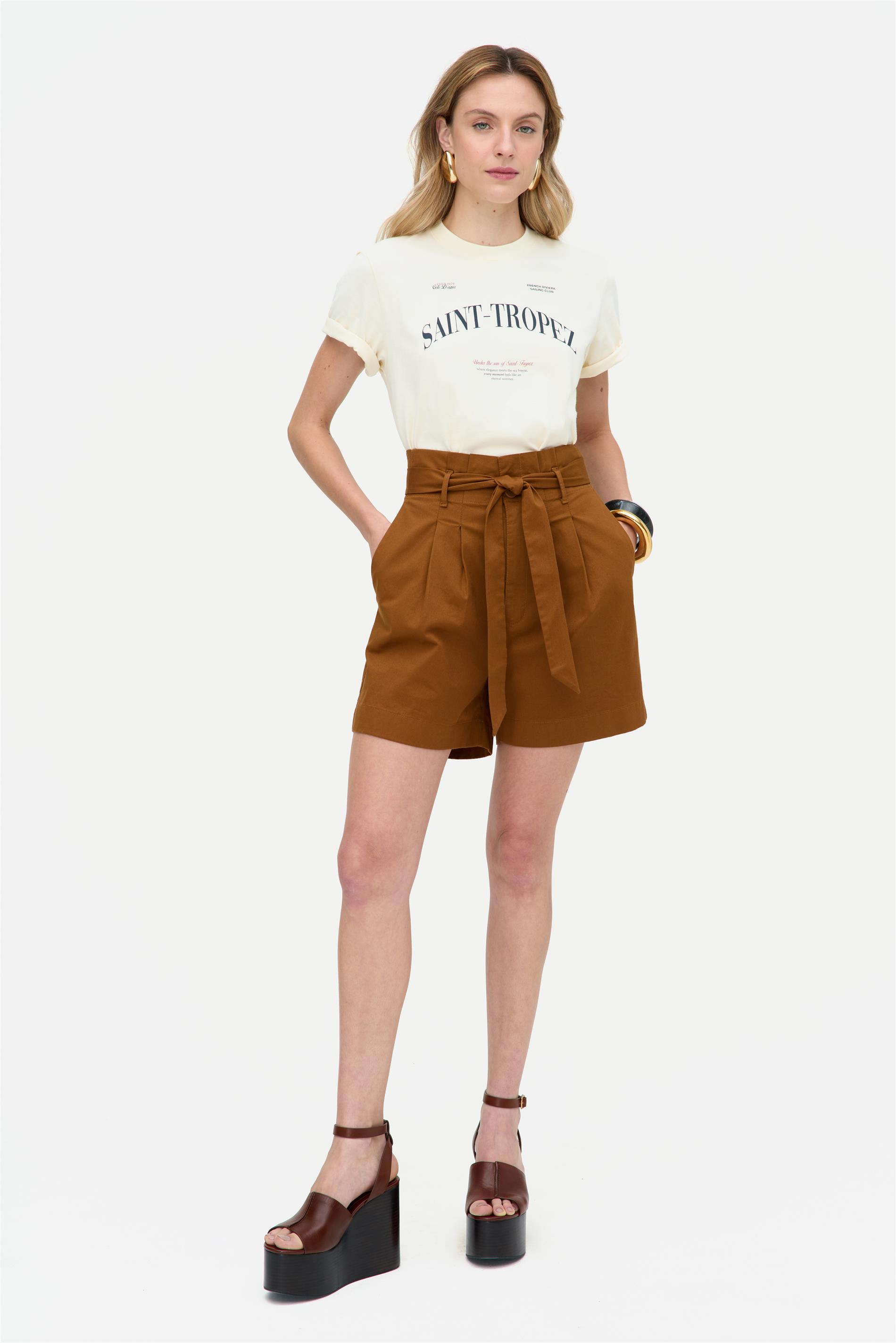 Short Solto de Sarja Clochard Cinto