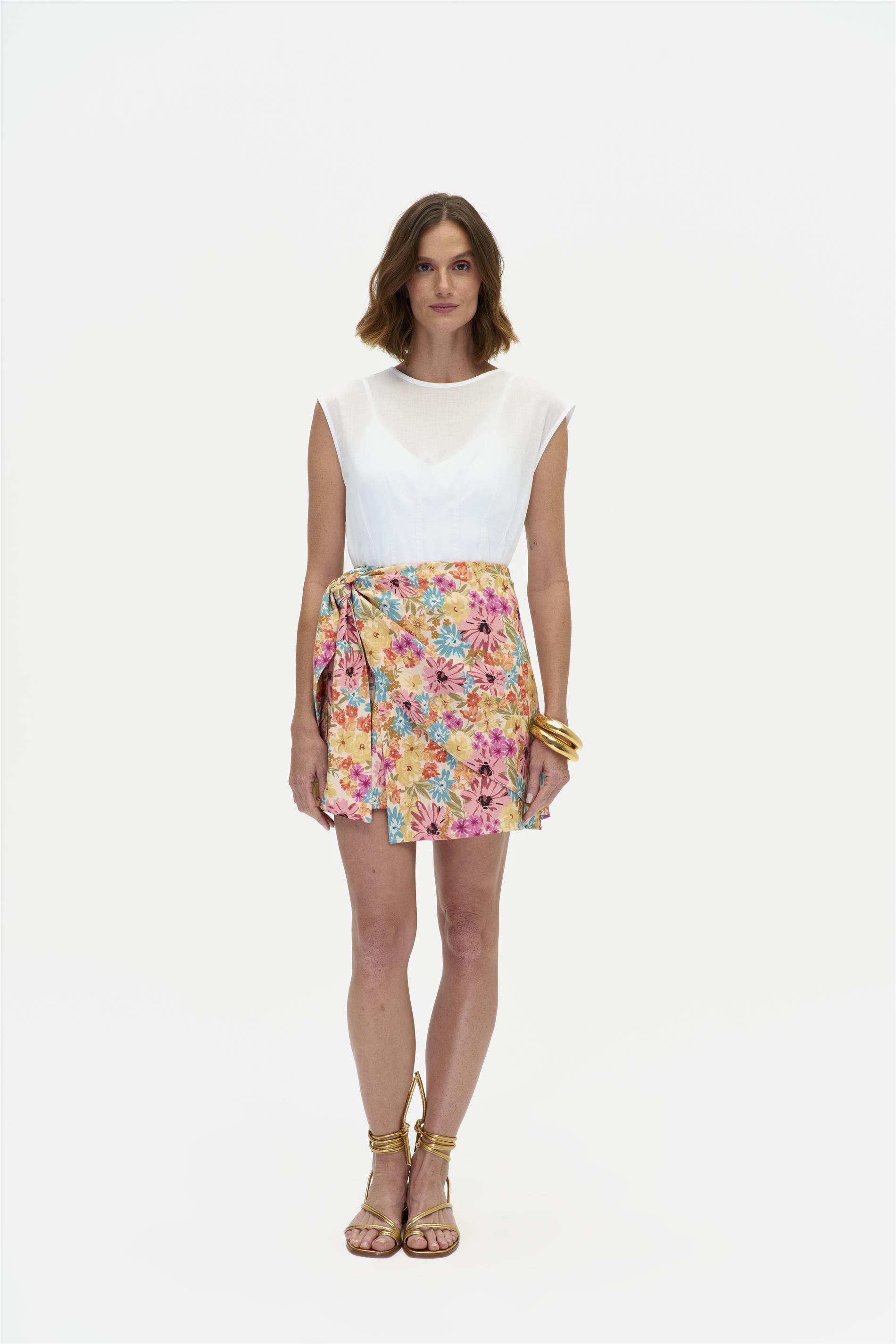 Saia Feminina Mini Transpassada