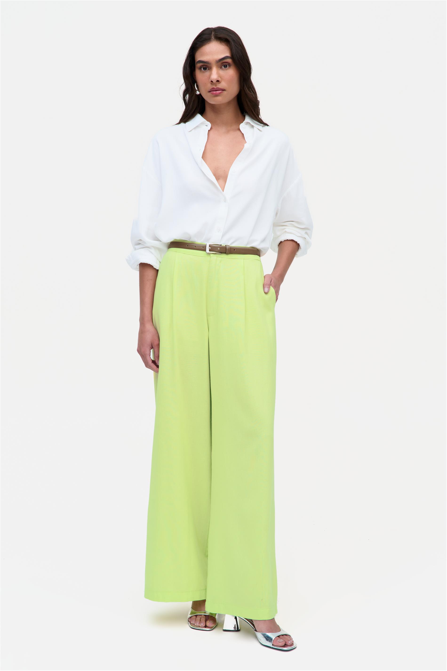 Calça Feminina Reta Cintura Alta