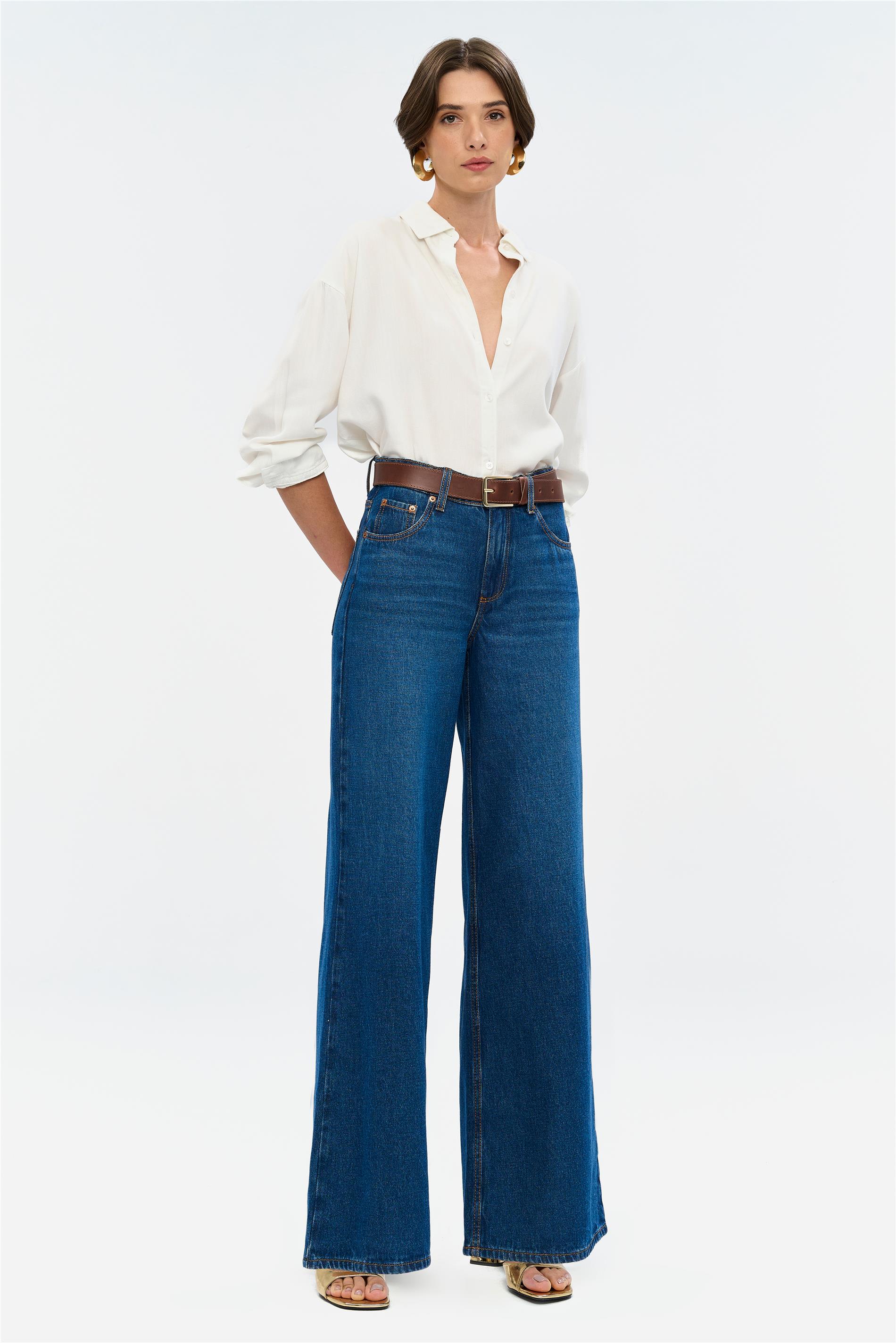 Calça Jeans New Flare Azul Médio G4 C1