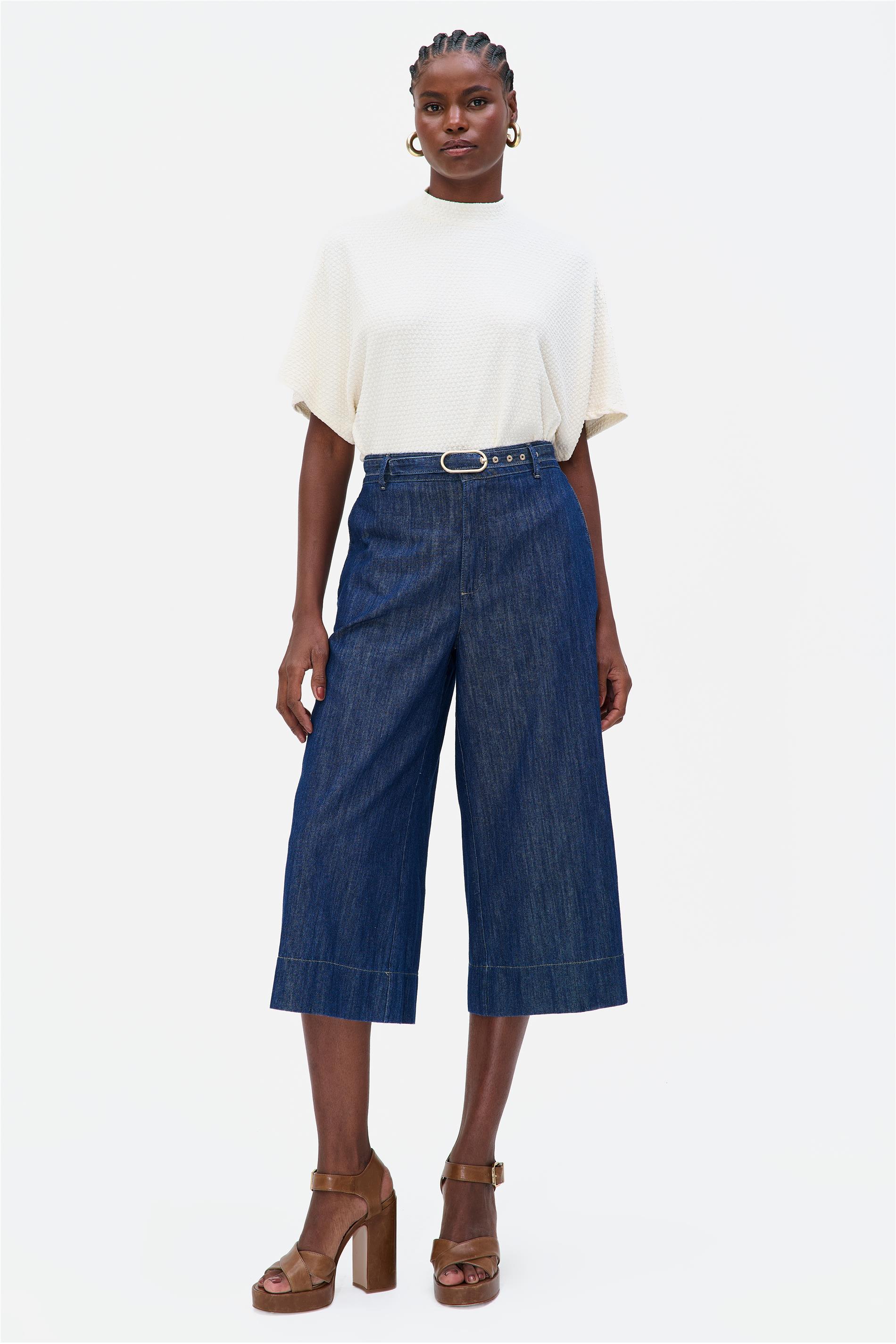 Calça Jeans Feminina Pantacourt G4